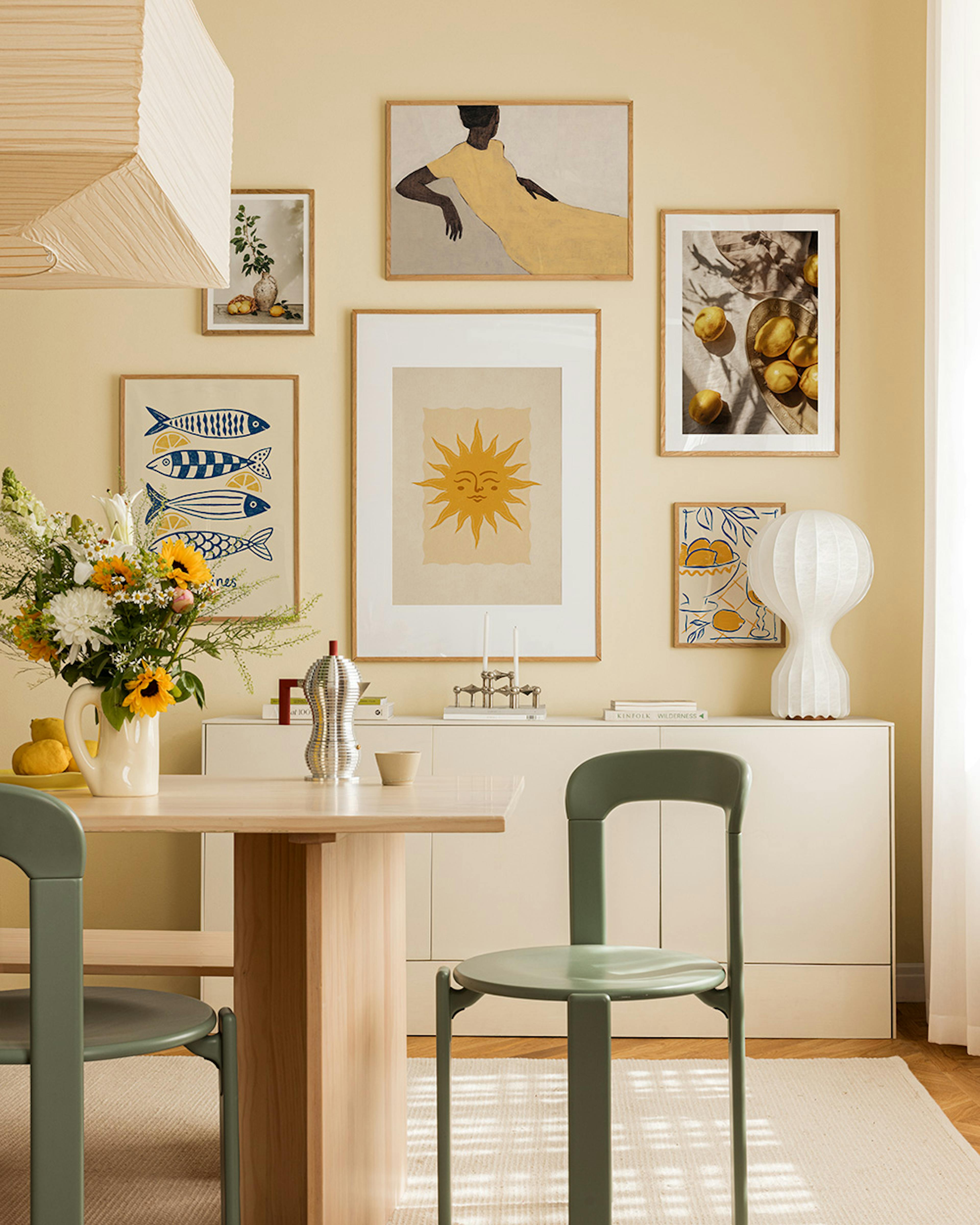 Natural warmth gallery wall
