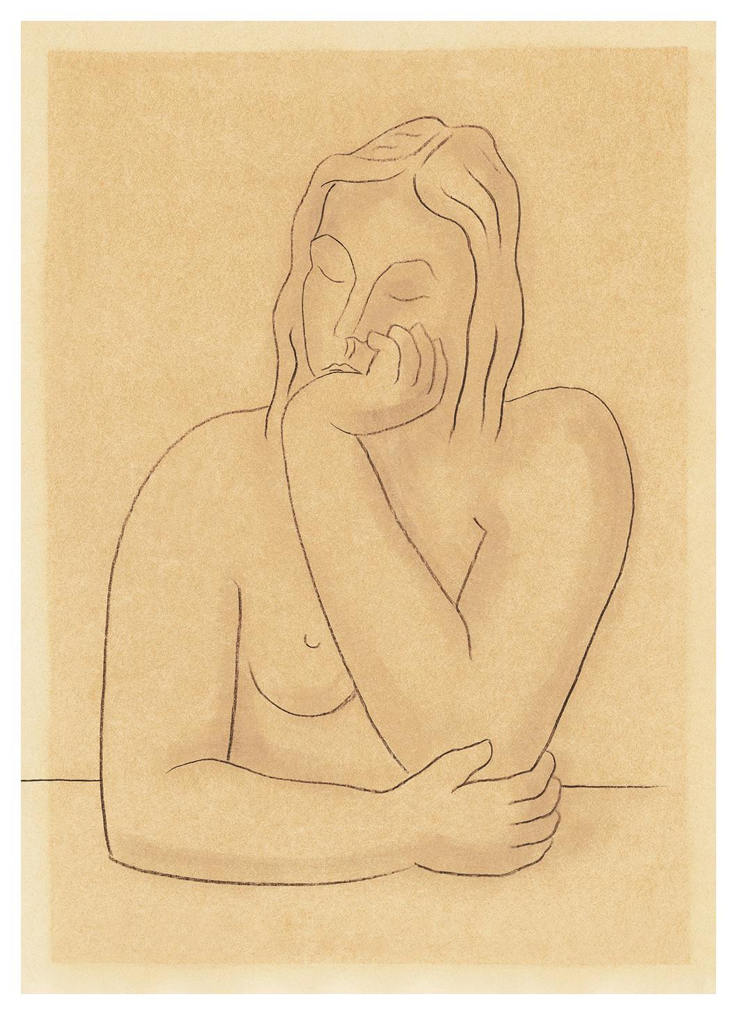 Prints - Mikuláš Galanda - Seated Print (30x40 cm) - Line Art prints