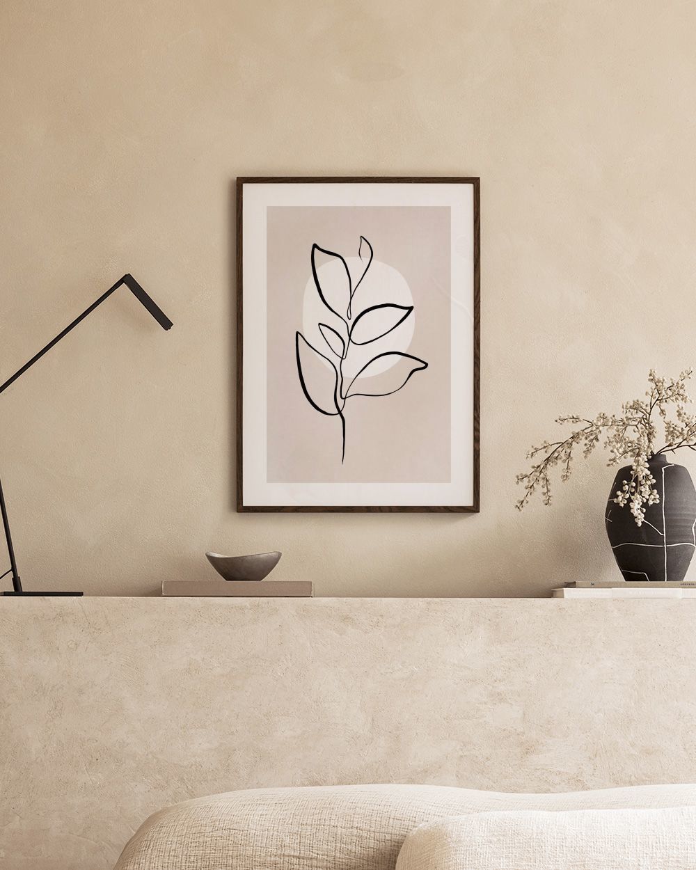 Botanical Lines No2 Poster - Leaves line art - desenio.com