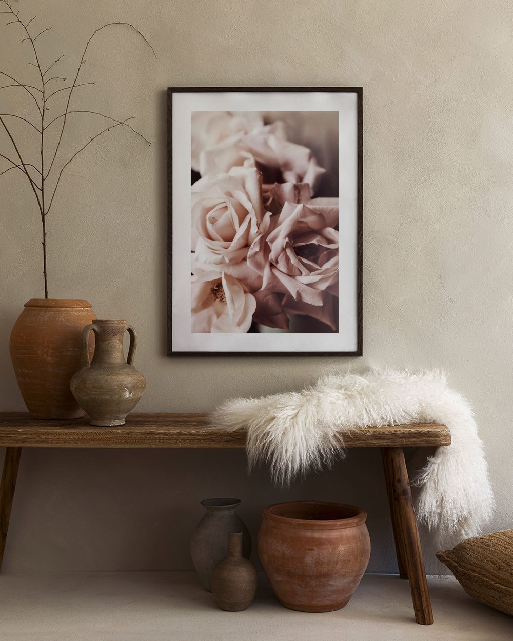 Dusty Pink Roses No1 Print – Romantic Rose Poster | Desenio