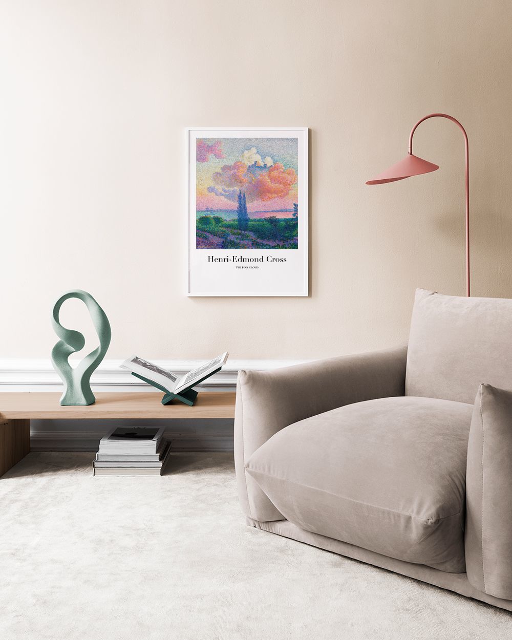 絵画 CLOUD CRDB52% CRDP8% Henri-Edmond Cross - The Pink Cloud Poster - Colourful cloud