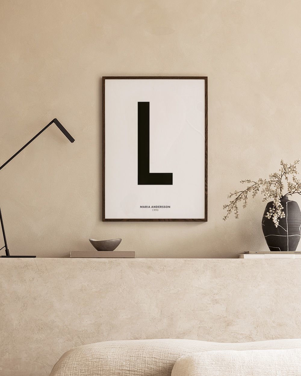 Personalised Letter L Poster – Minimalist Wall Art | Desenio.co.uk