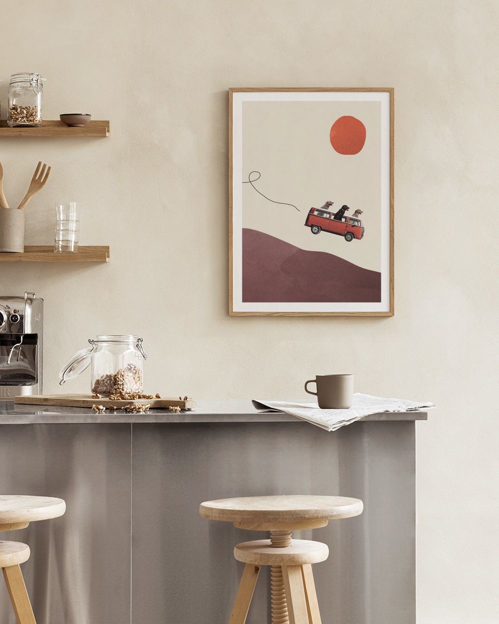 Maarten Leon - Adventure Gang Print | Playful Dog Poster Art | Desenio