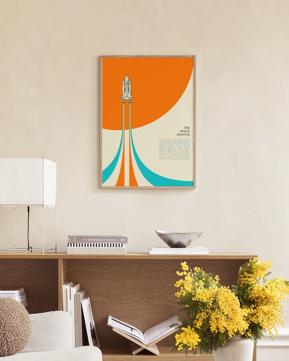 Jazzberry Blue - Space Shuttle Retro Poster | Desenio CA