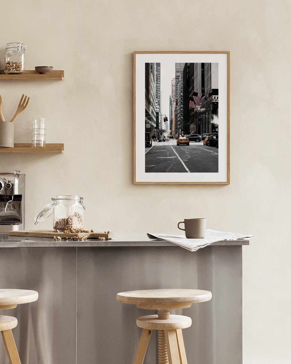 NY Queensbridge Street Poster A3ポスター New York Street Poster - Photo poster from the streets of New York