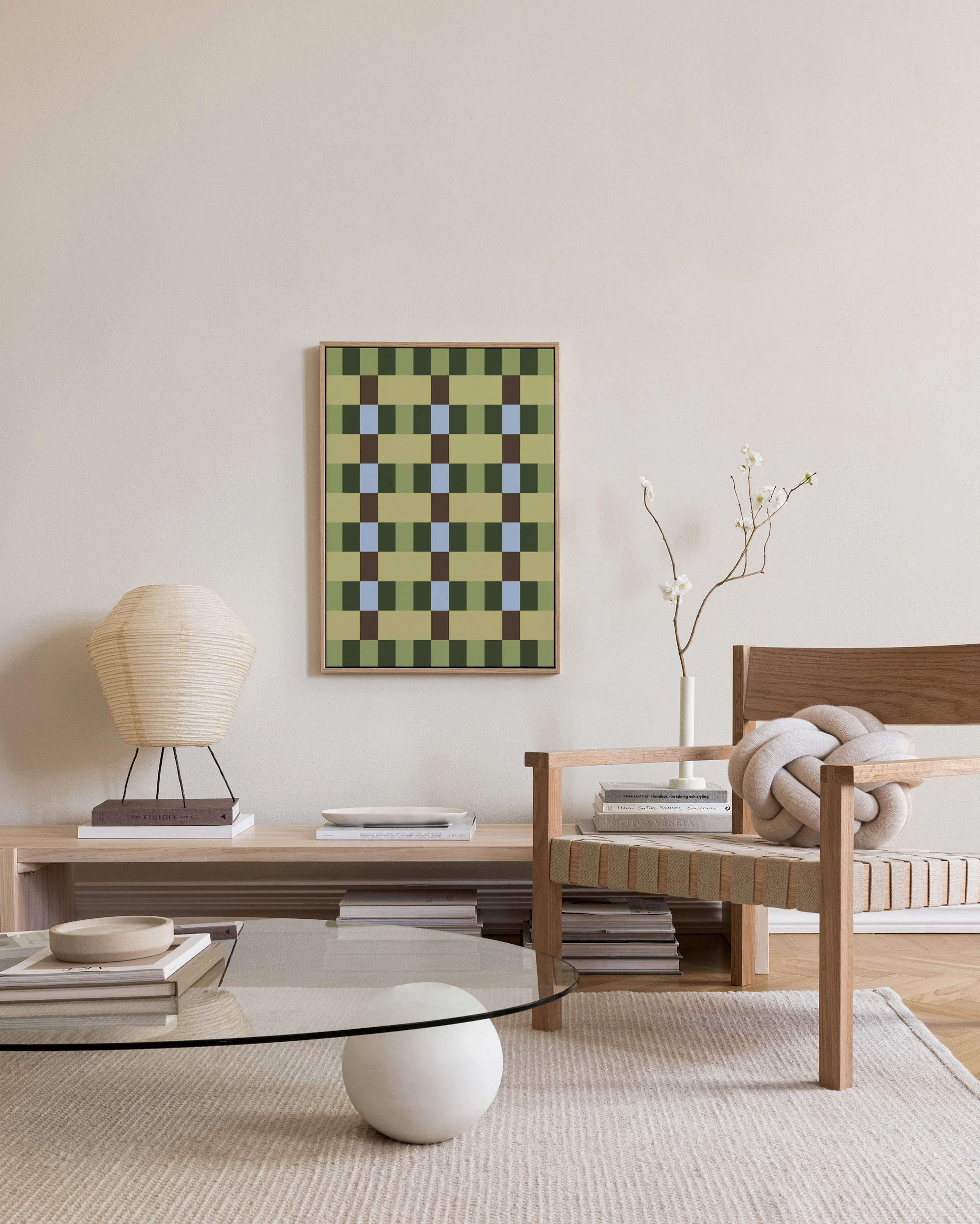 Tranh Graphic Green Pattern Canvas print
