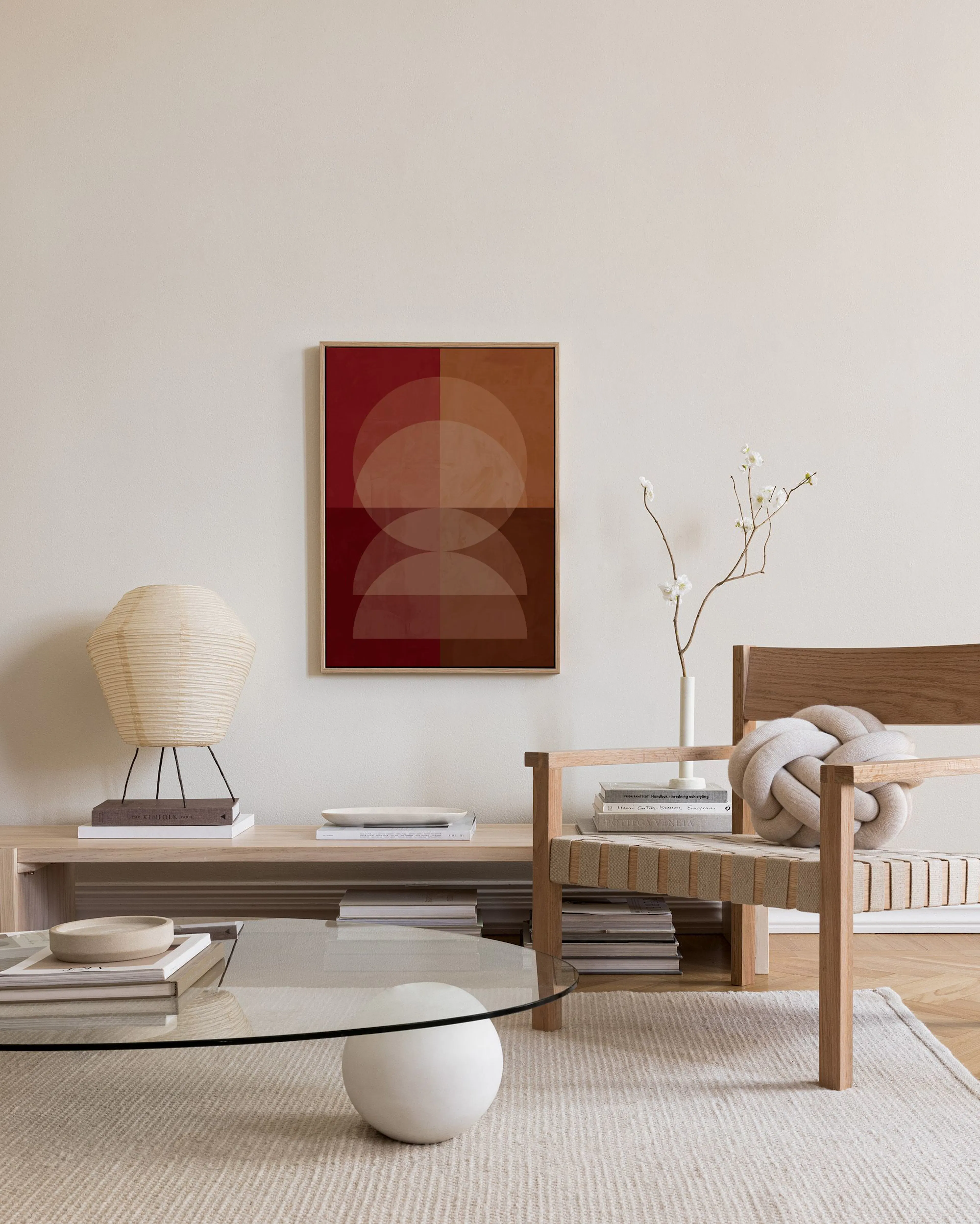Tranh Graphic Ochre Orbit Canvas print