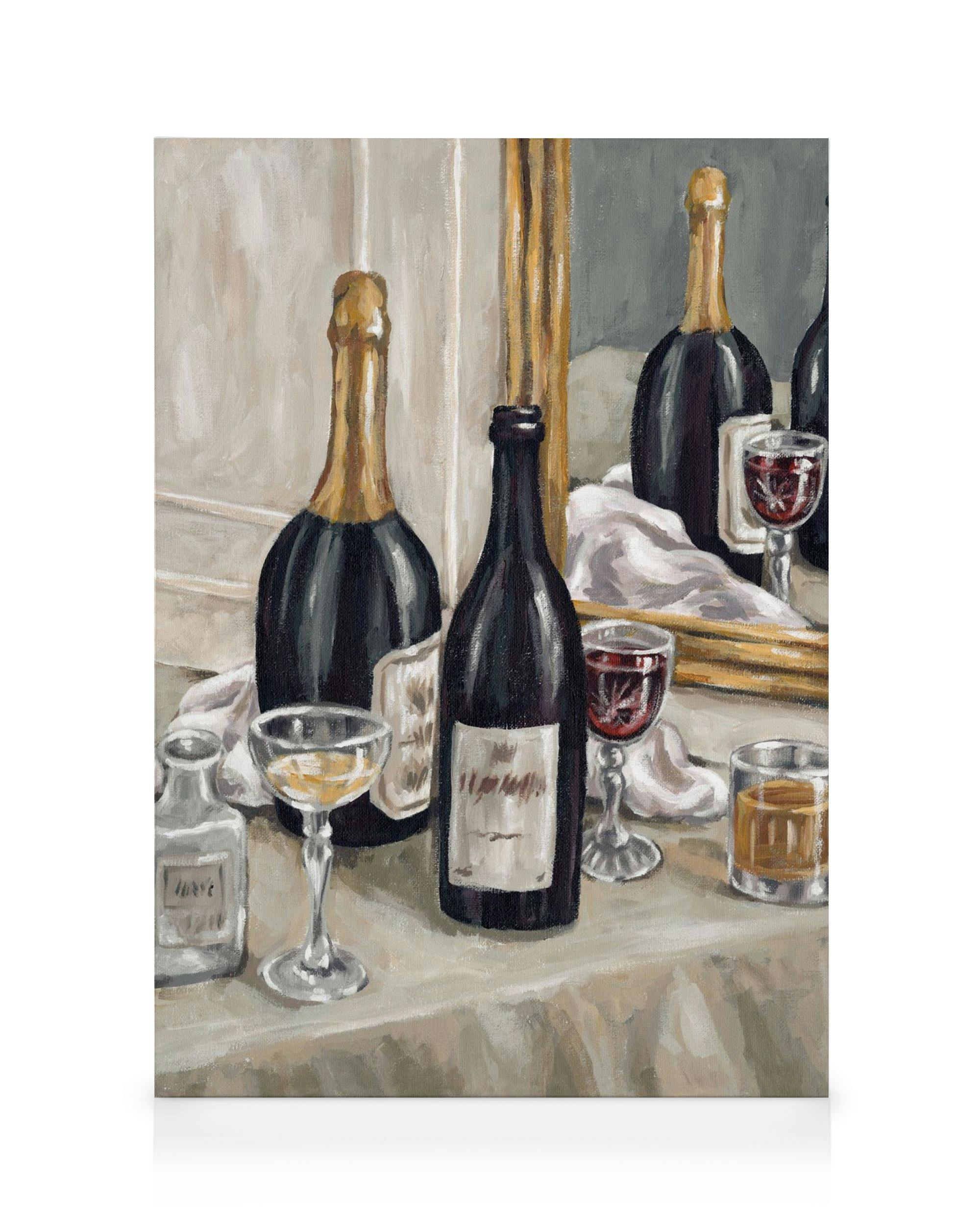 Midnight in Provence Toile (100x140 cm - Cadre noir) - Art par Desenio