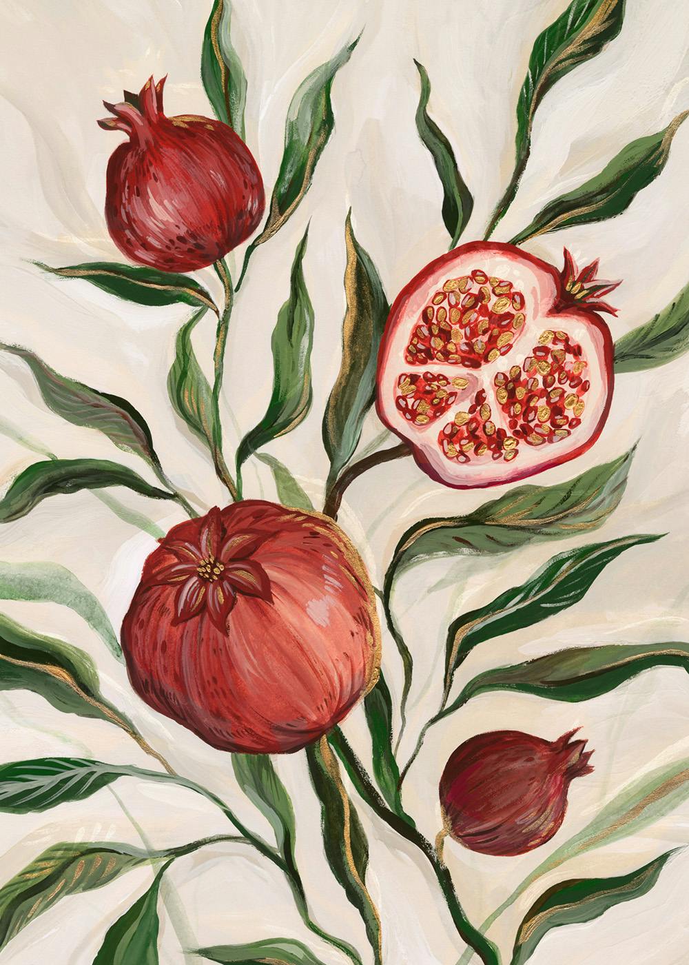 Gilded Pomegranate Poster 0