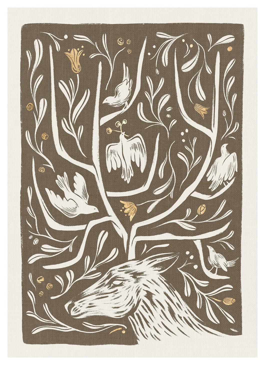 Antler Garden Print (13x18 cm)