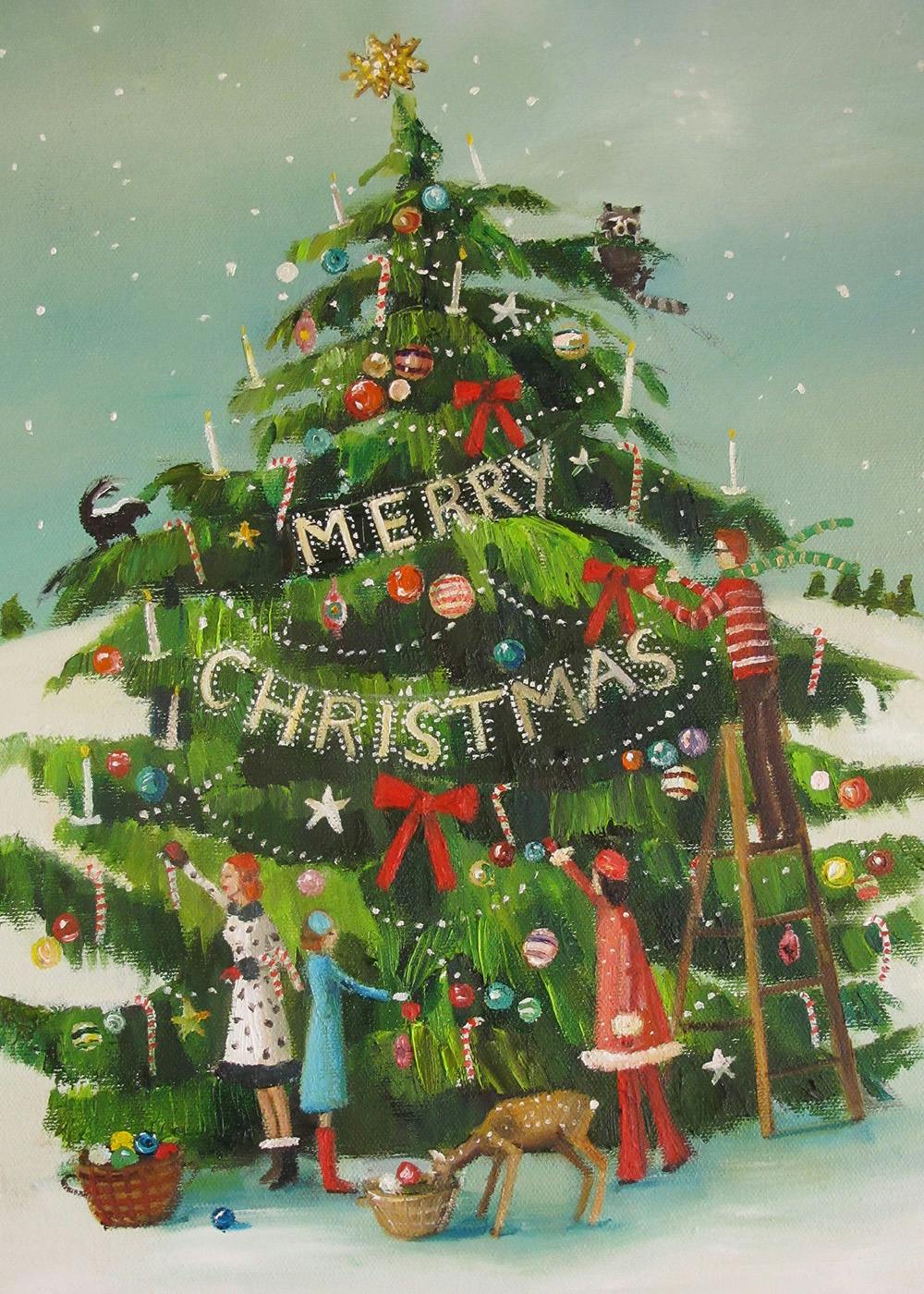 Janet Hill - Trim the Tree Plakat 0