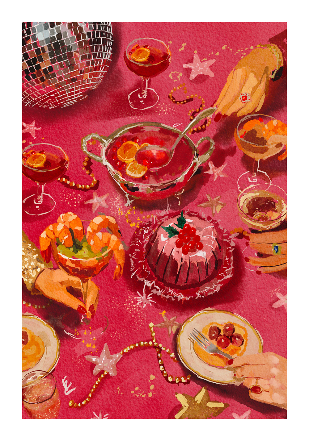 Ekaterina Zagorska - Punch and Shrimp Print