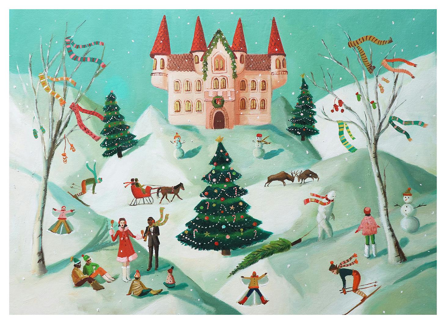 Janet Hill - Christmas at the Winter Palace Print (30x40 cm)