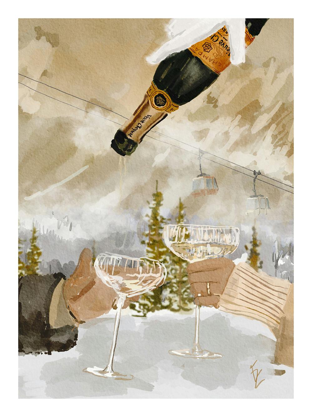 Ekaterina Zagorska - Winter Champagne Poster 0