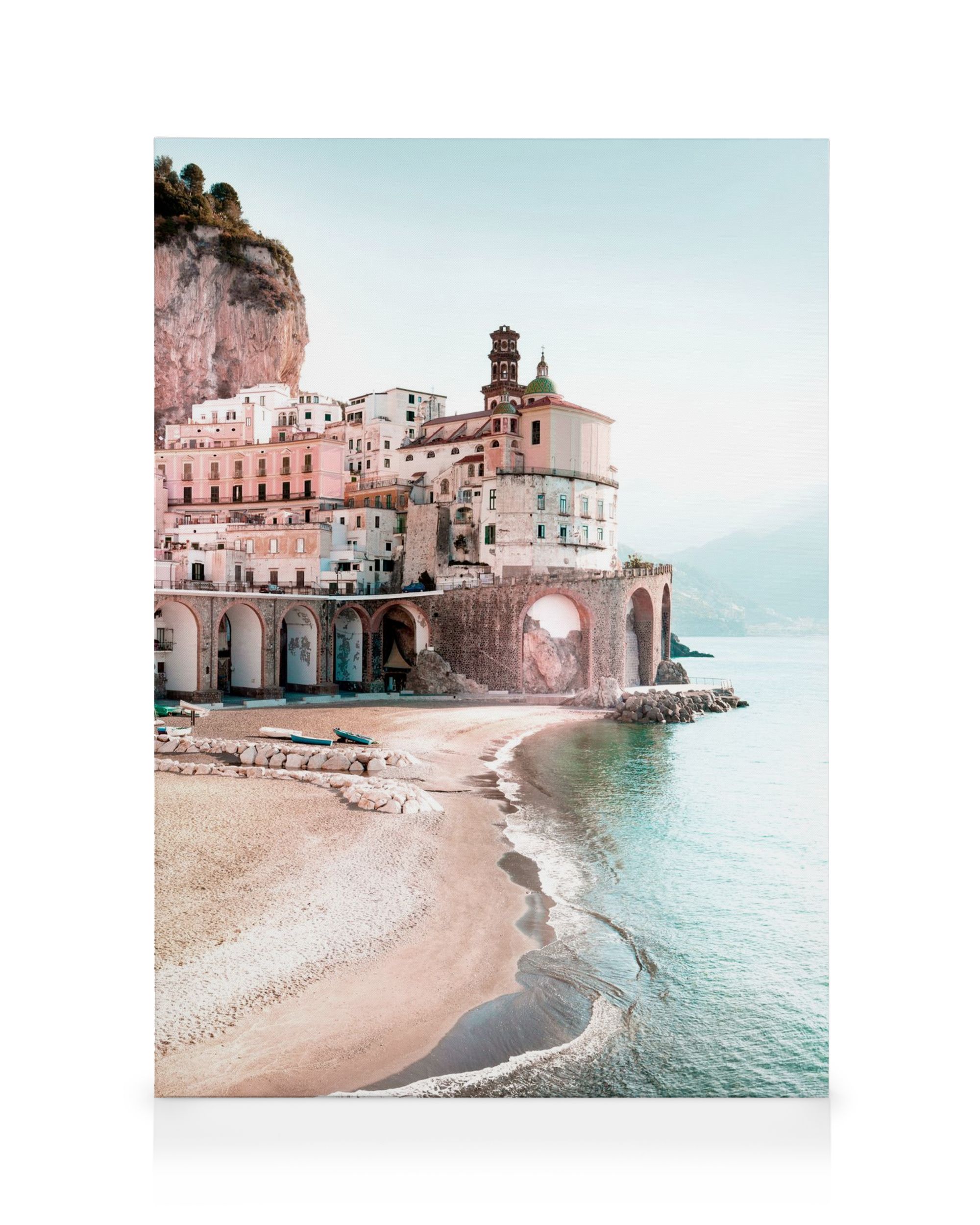 Quadro Stampa Su Tela Con Telaio In Legno Arredamento Finestra Spiaggia Mare EBa - Foto 7