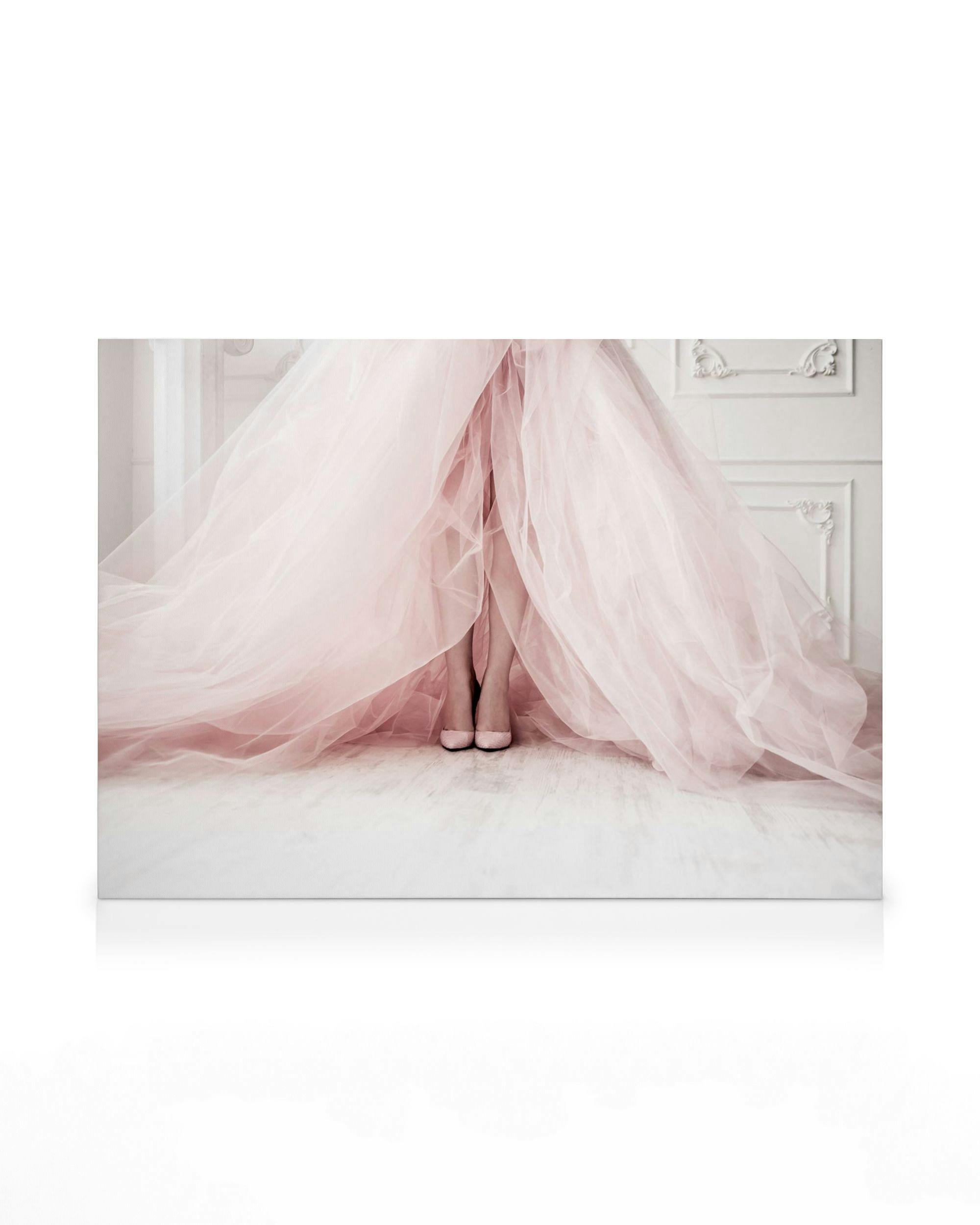 Canvas Prints Pink Dress Canvas print (50x70 cm - Oak Frame)