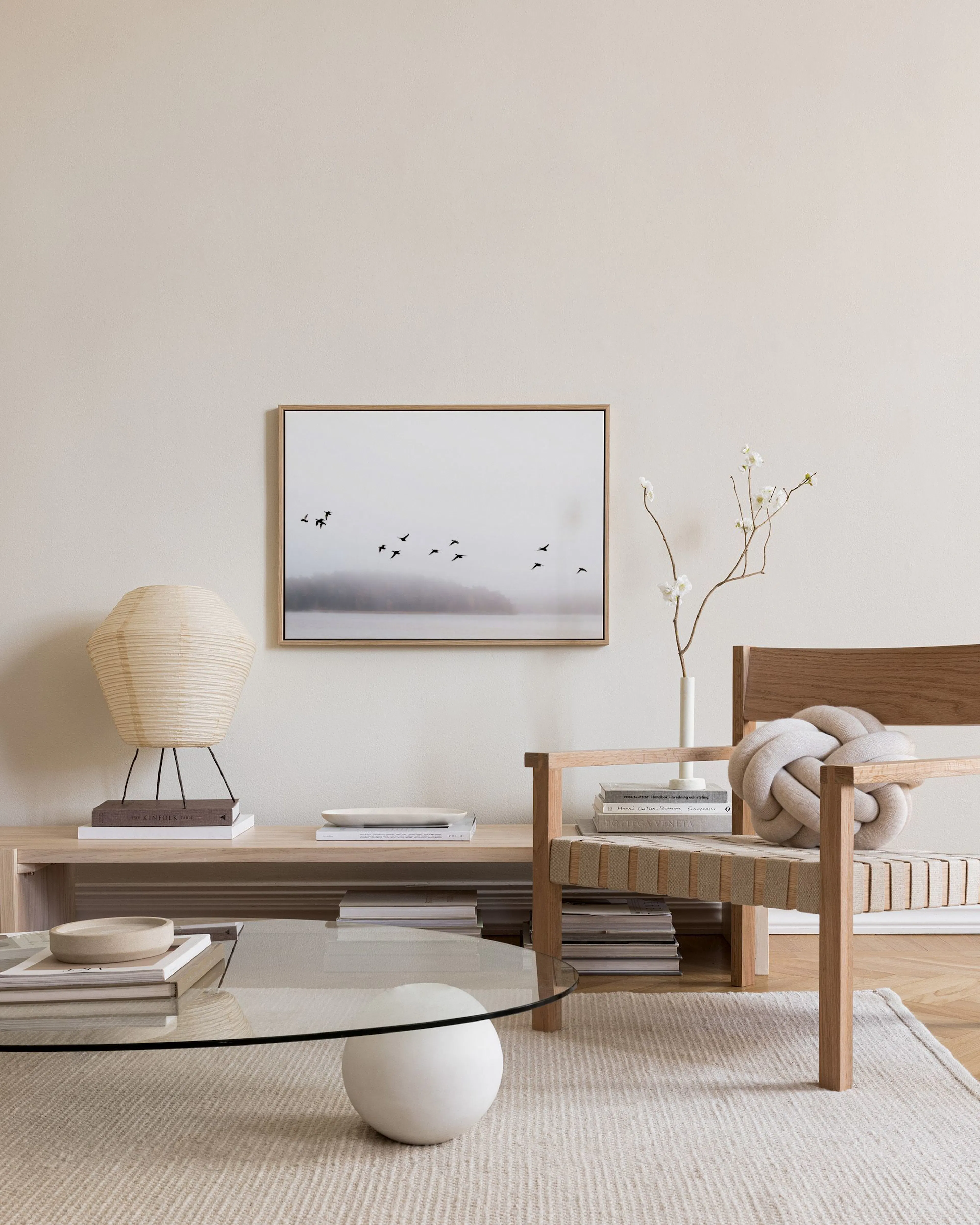 Tranh Thiên Nhiên Birds Over Lake Canvas print