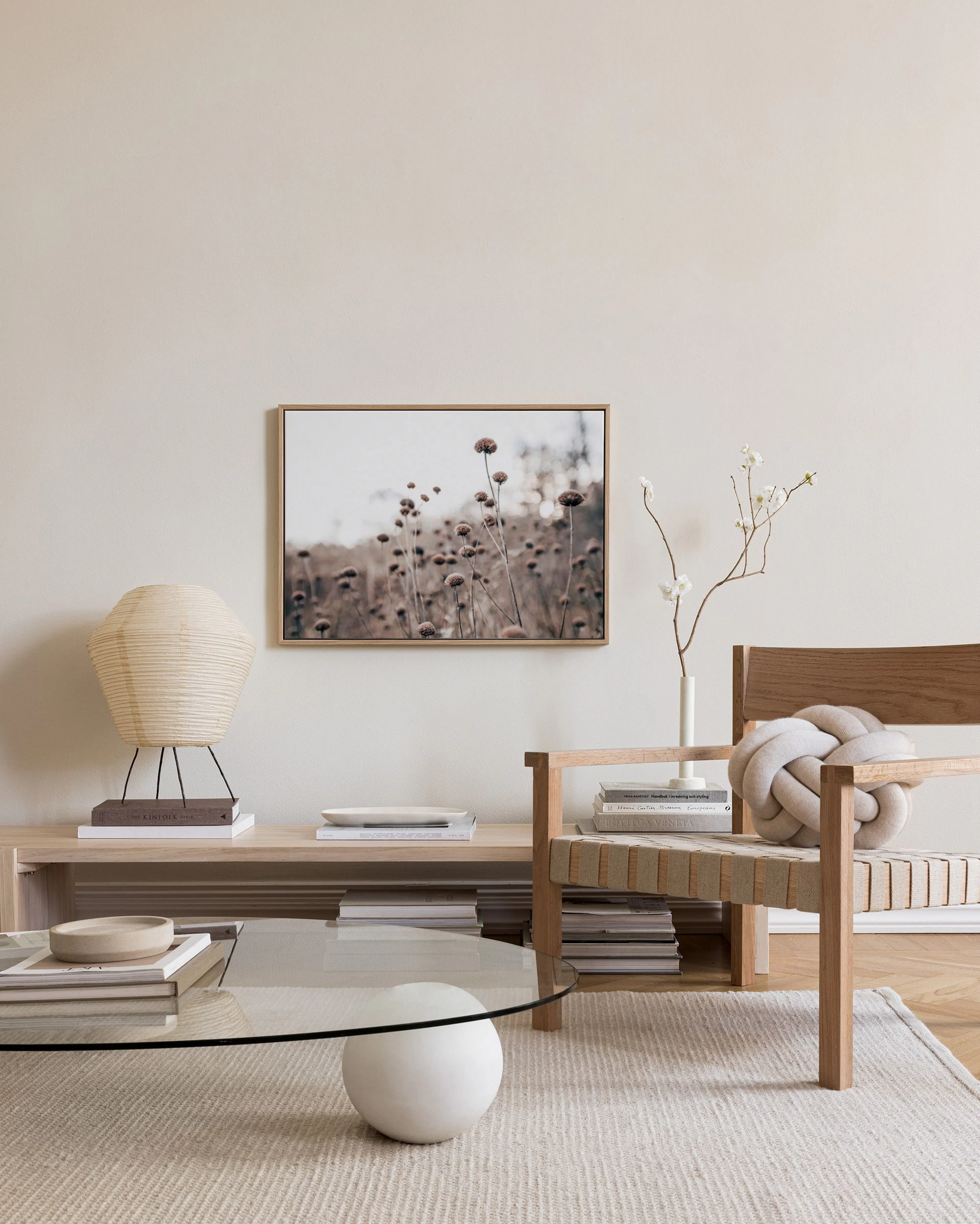 Tranh Thiên Nhiên Monochrome Flowers Canvas print