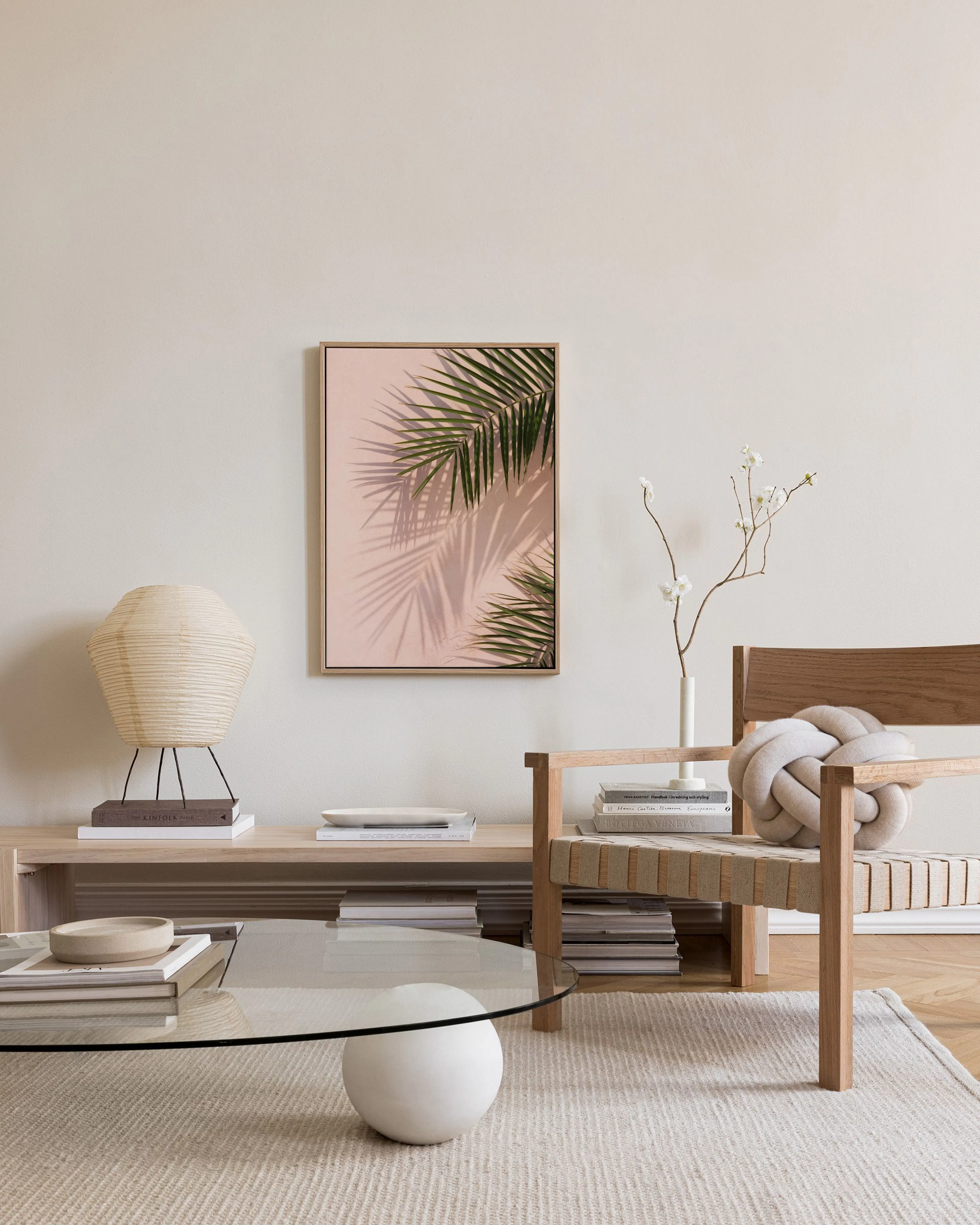 Tranh Botanical Pink Palm Canvas print