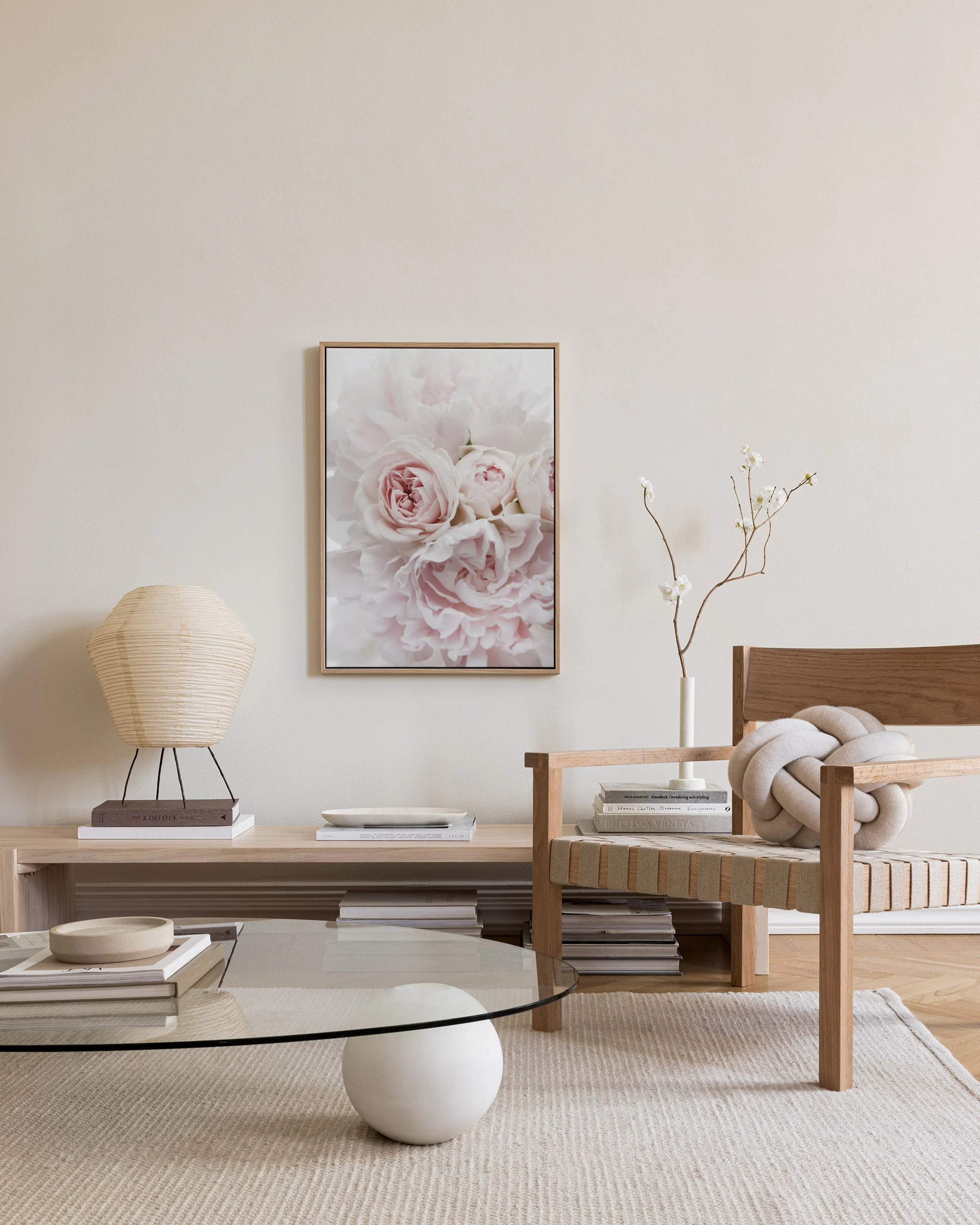 Tranh Botanical Peonies and Roses Canvas print