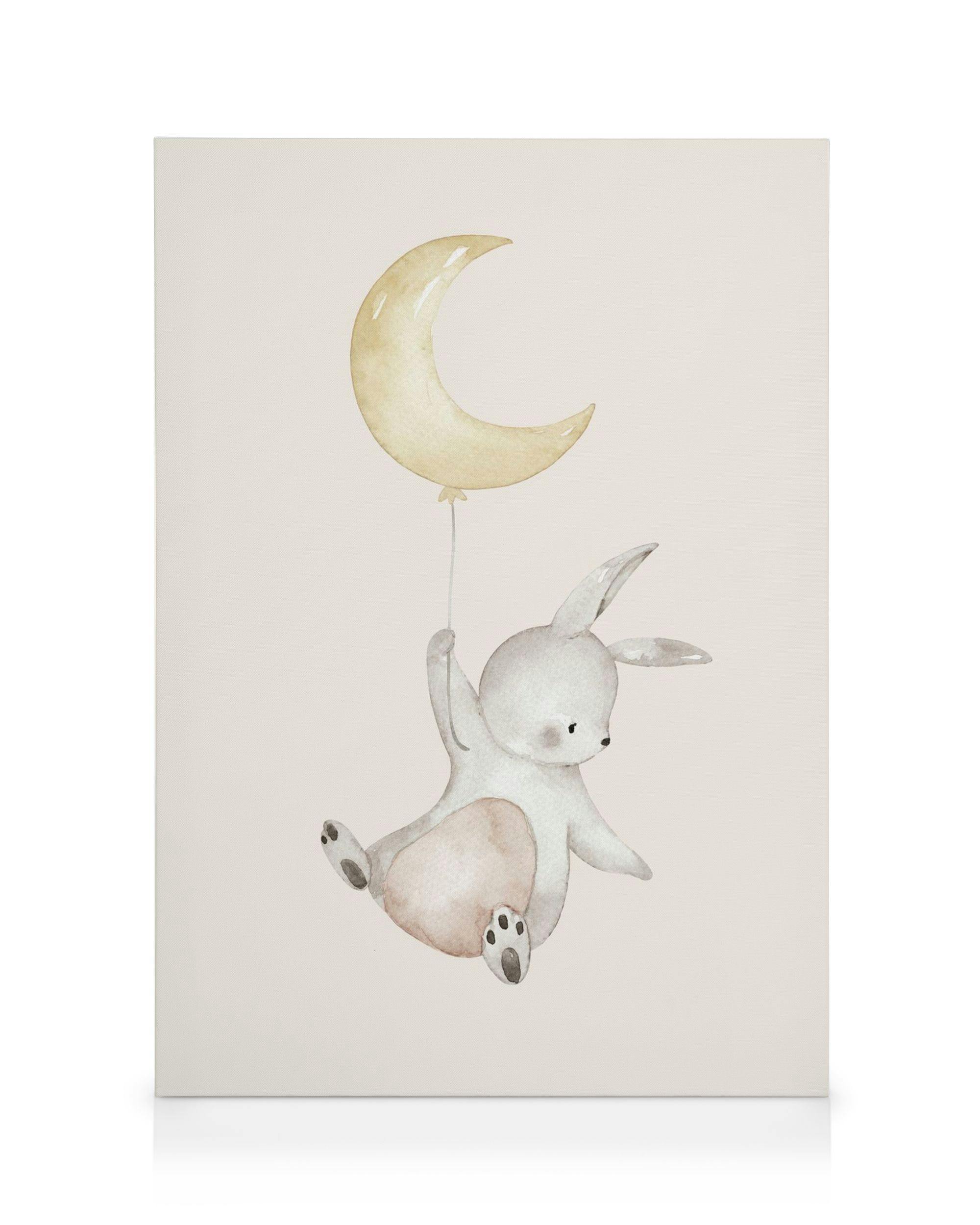 Canvas Schilderijen Flying Bunny Canvas (50x70 cm)