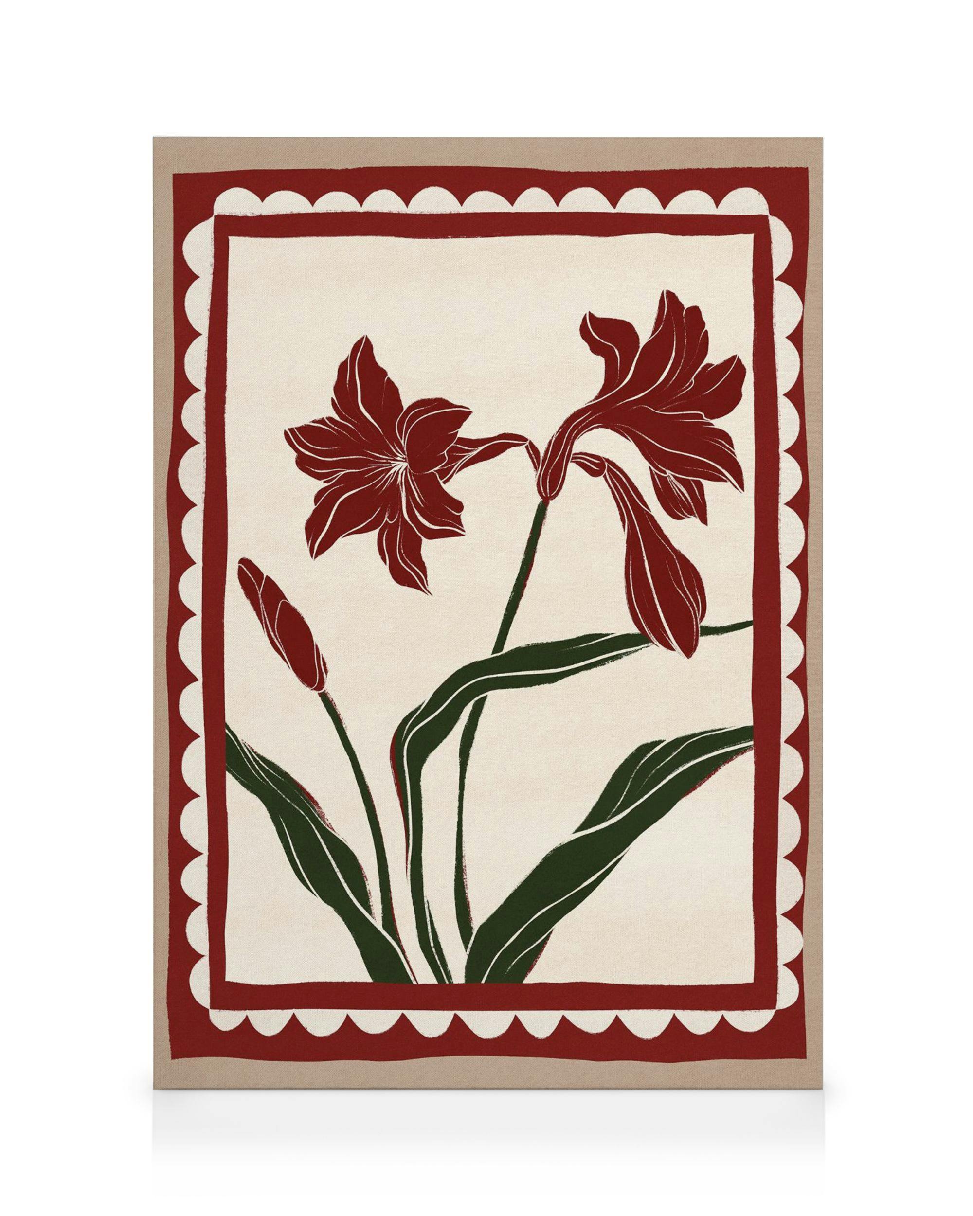 Telas decorativas Framed In Bloom Tela (30x40 cm - Moldura de Carvalho)