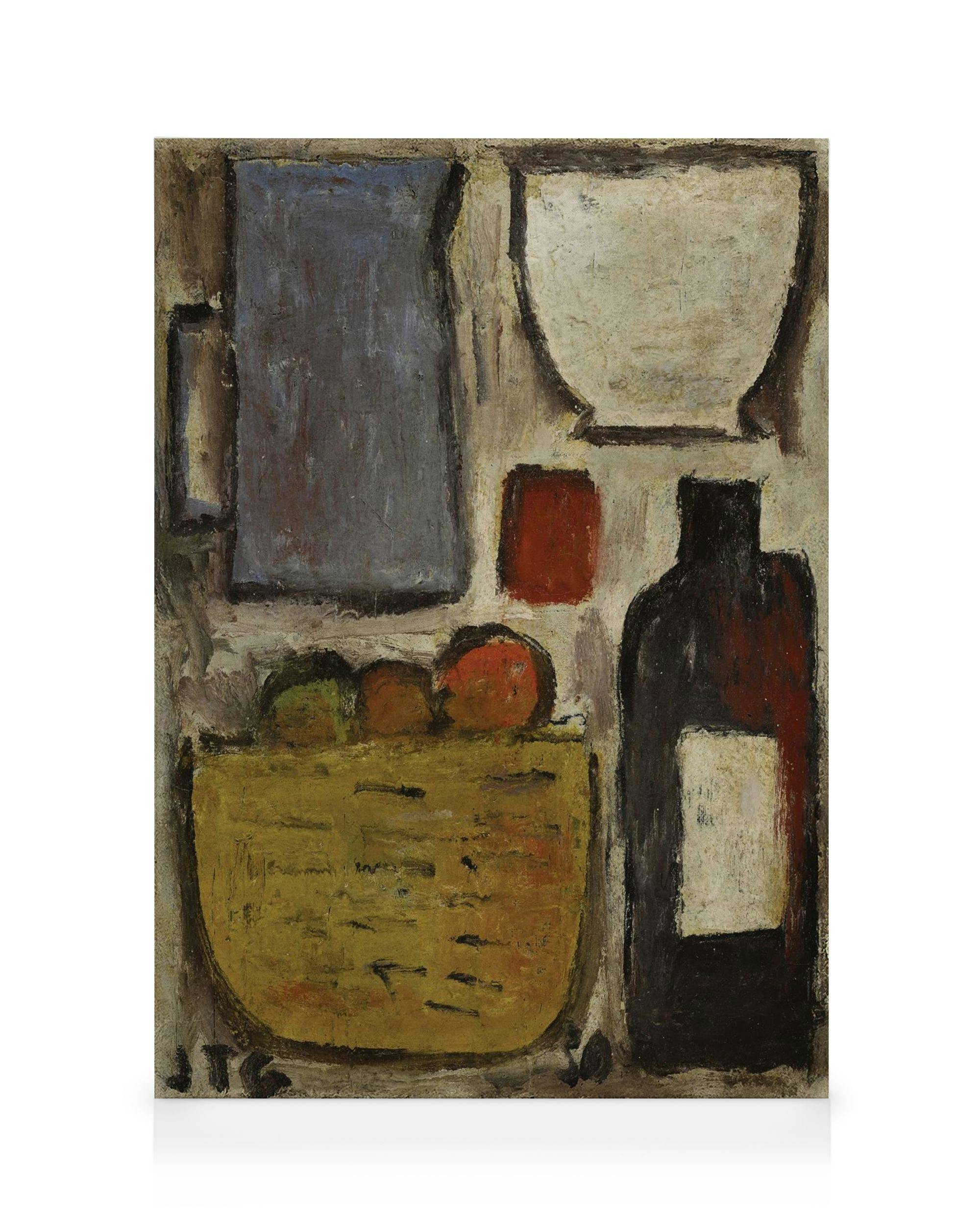 Canvas Schilderijen JoaquiÌn Torres GarciÌa - Panier aux fruits Canvas (100x140 cm - Fotolijst Zwart)