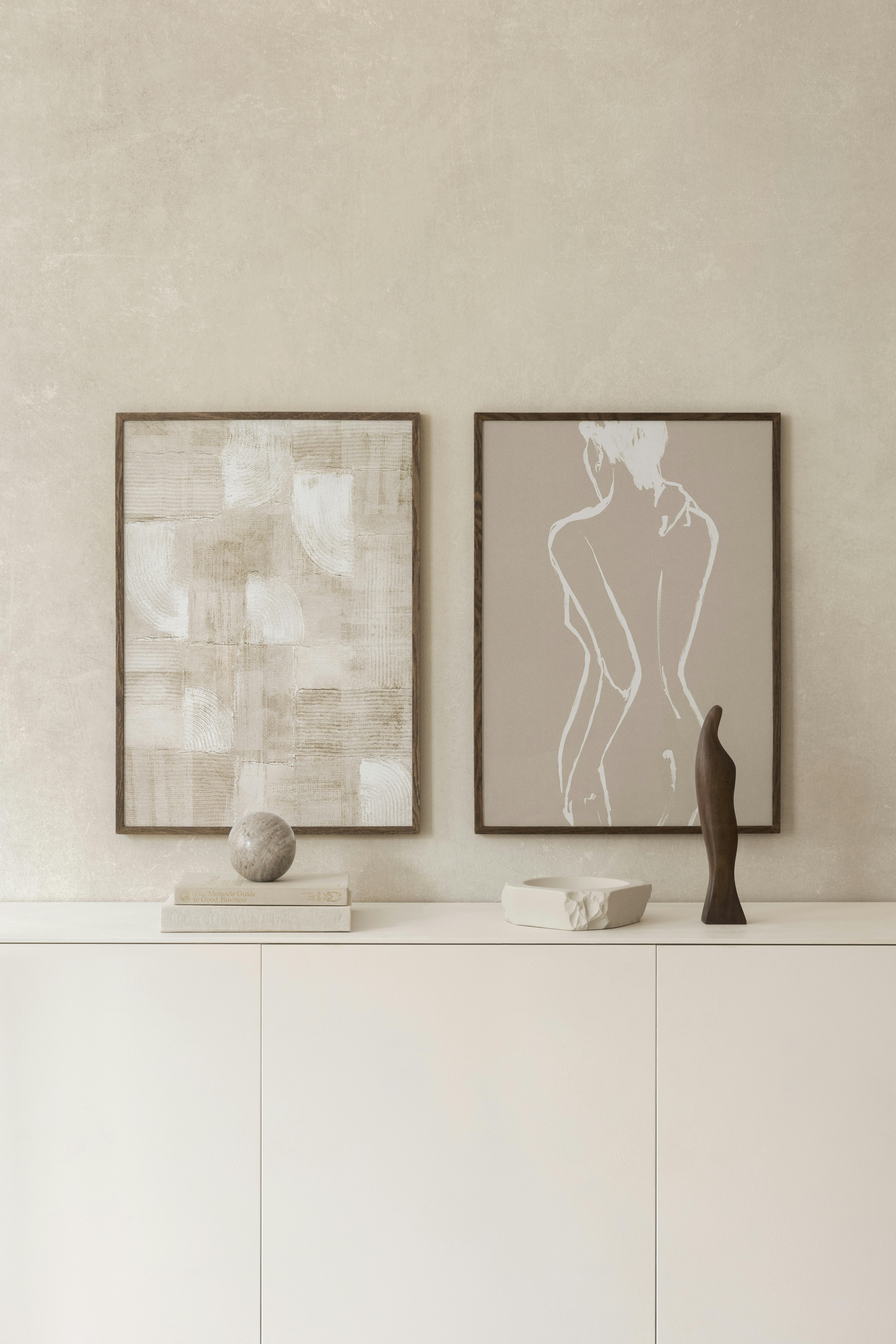 Beige Art Duo Poster Set (30x40 cm) -  Poster Sets
