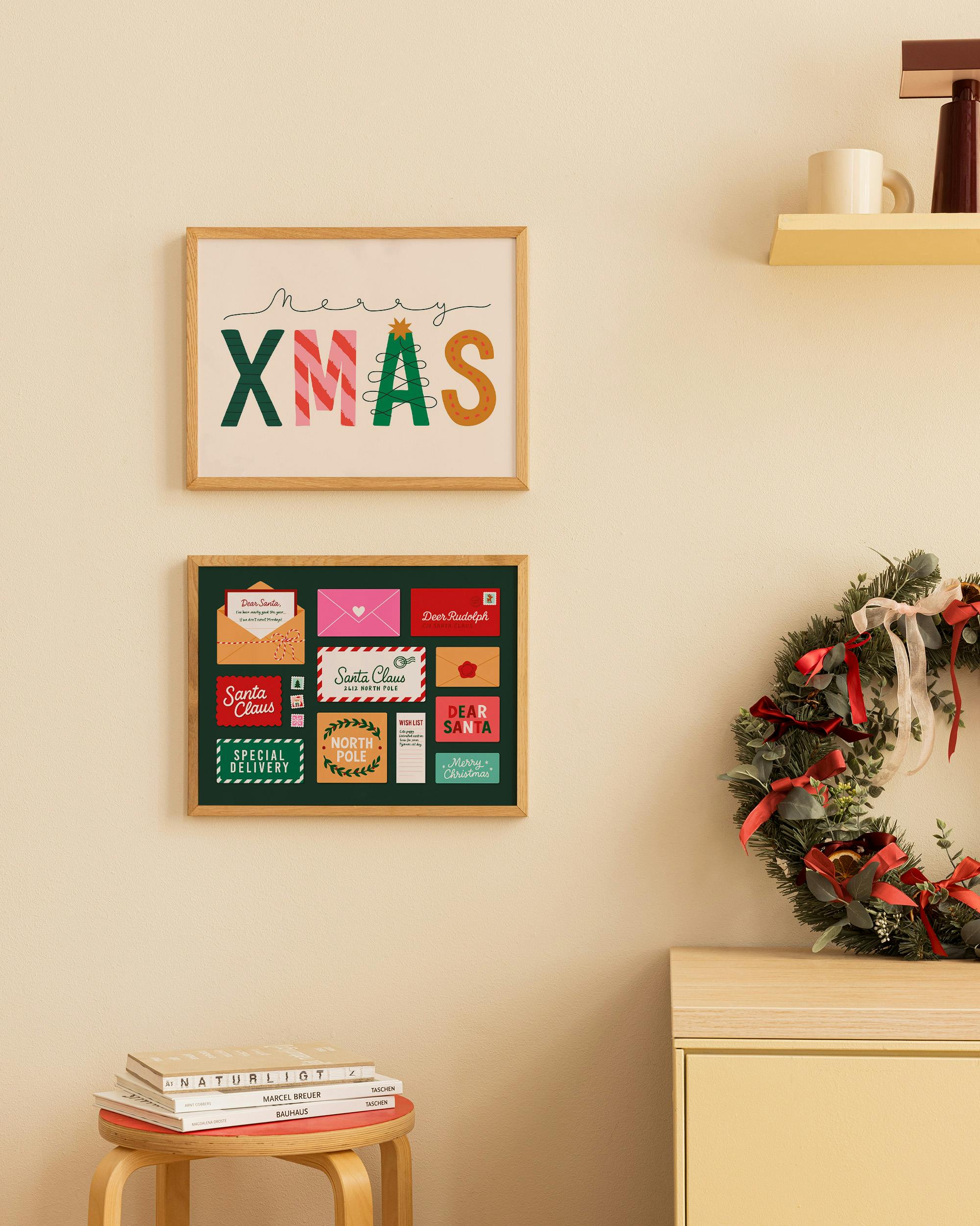 Merry Xmas Plakat Pakker (50x70 cm)