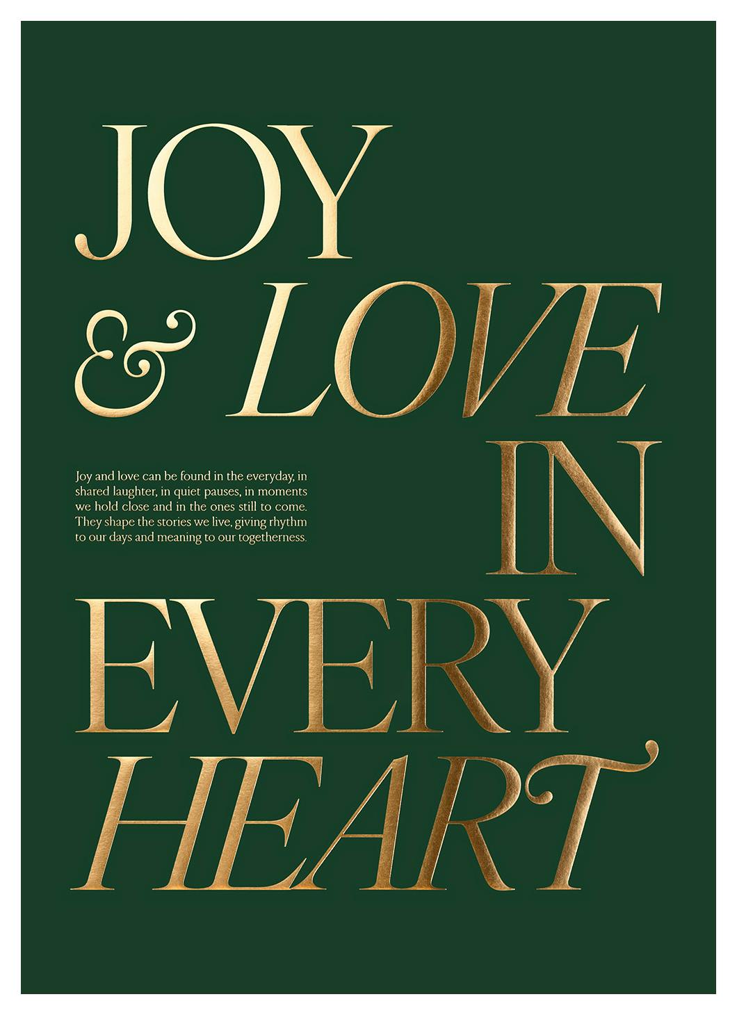 Prints - Joy and Love Print (50x70 cm) - Gold and silver posters