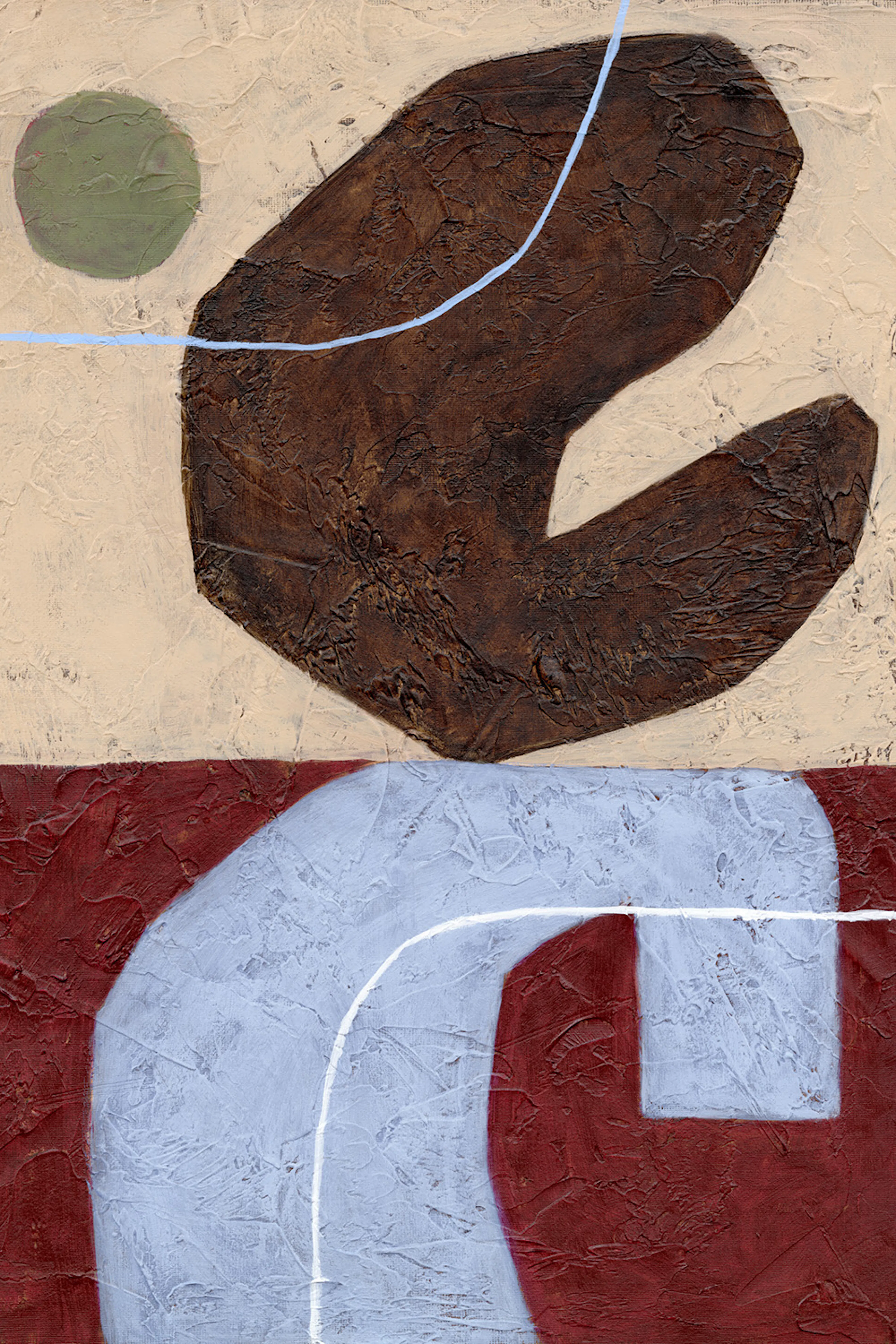 Crossing Lines, Textured Abstract Mixed Tones Wall Art
