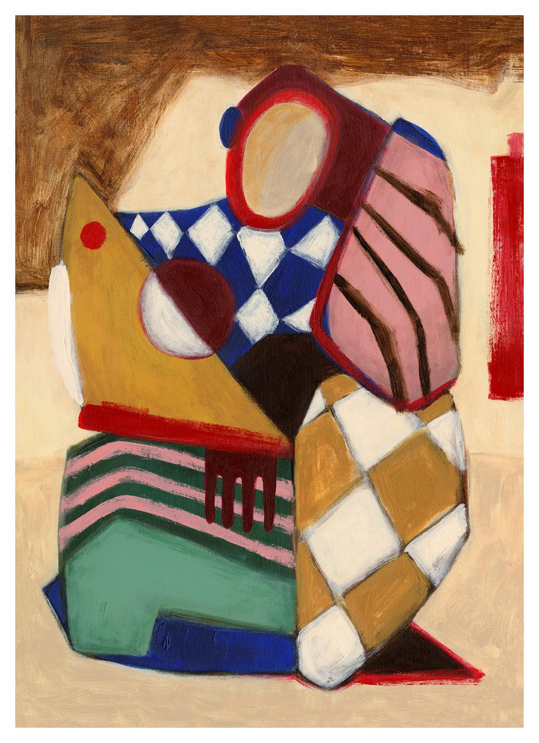 Patchwork Figure Print (70x100 cm)
