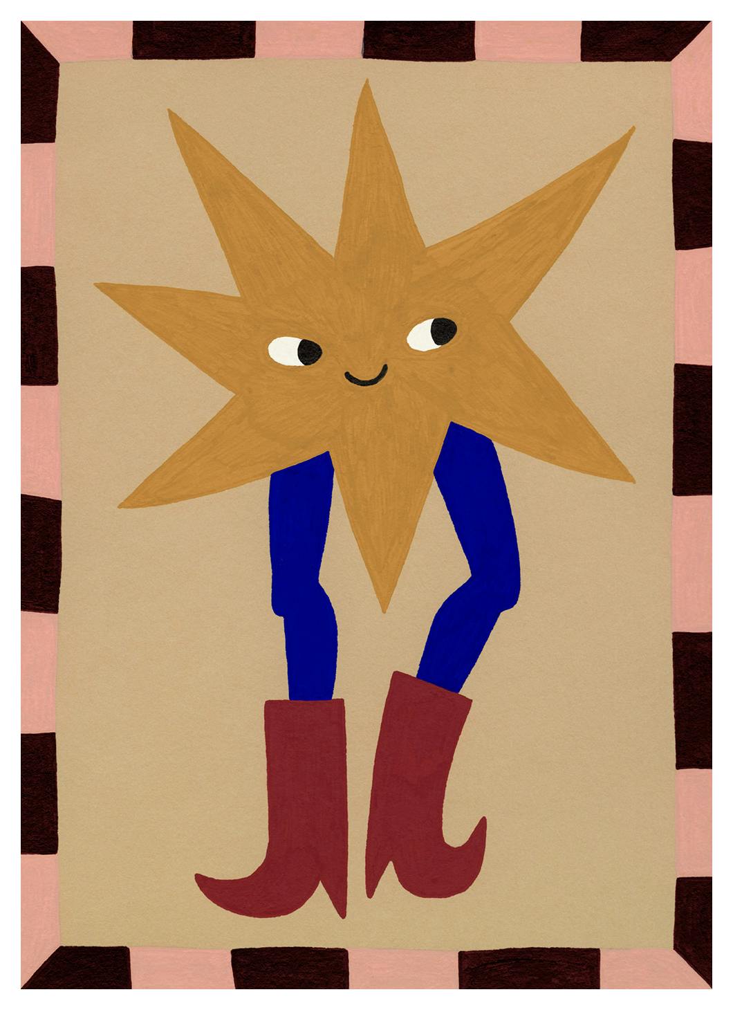 Star in Boots Poster (100x150 cm) - Illustraties