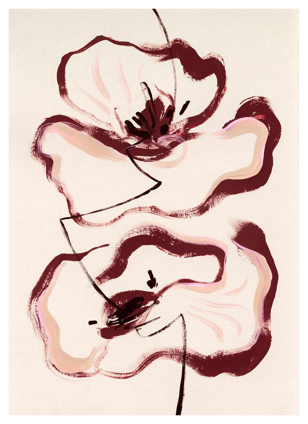 Floral Lines Print (30x40 cm)