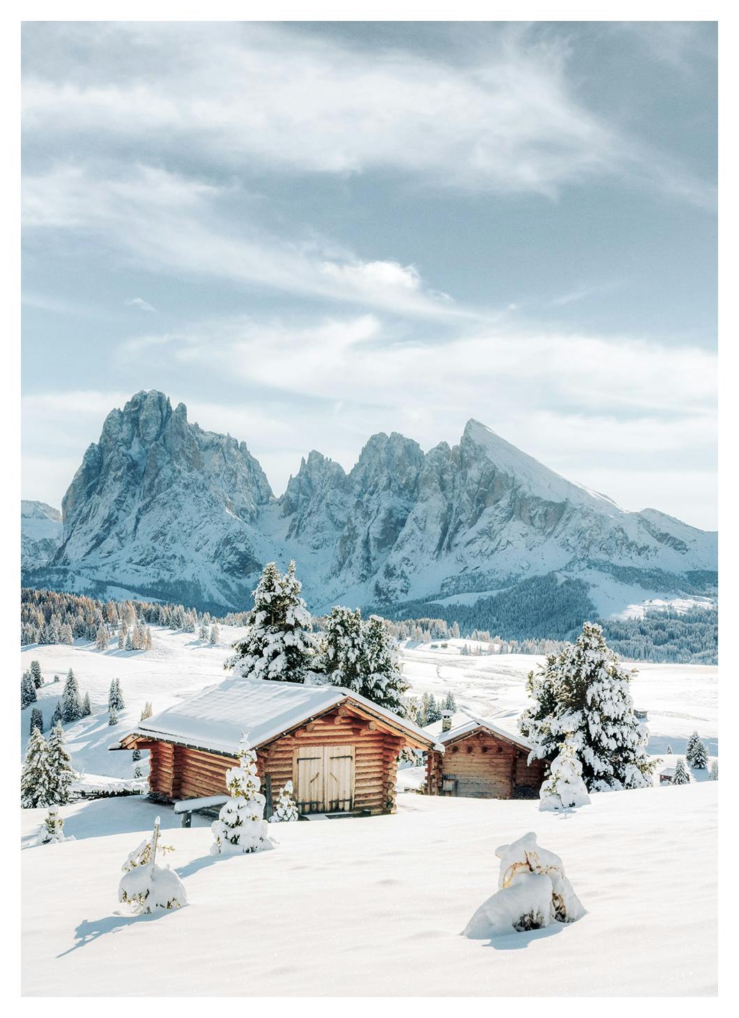 Snowy Seiser Alm Poster (50x70 cm)