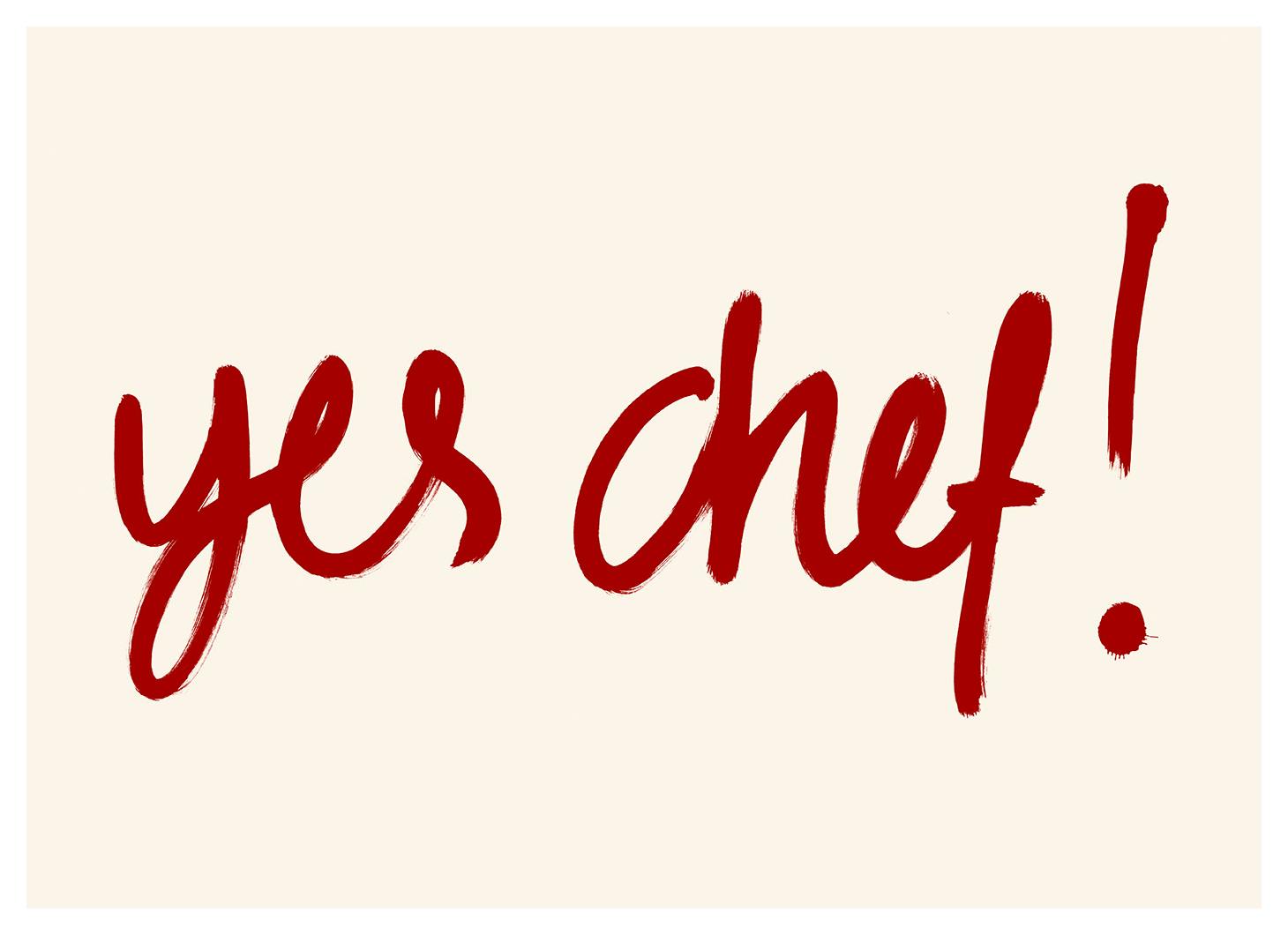 Yes Chef Poster (13x18 cm) -  Bilder für die Küche