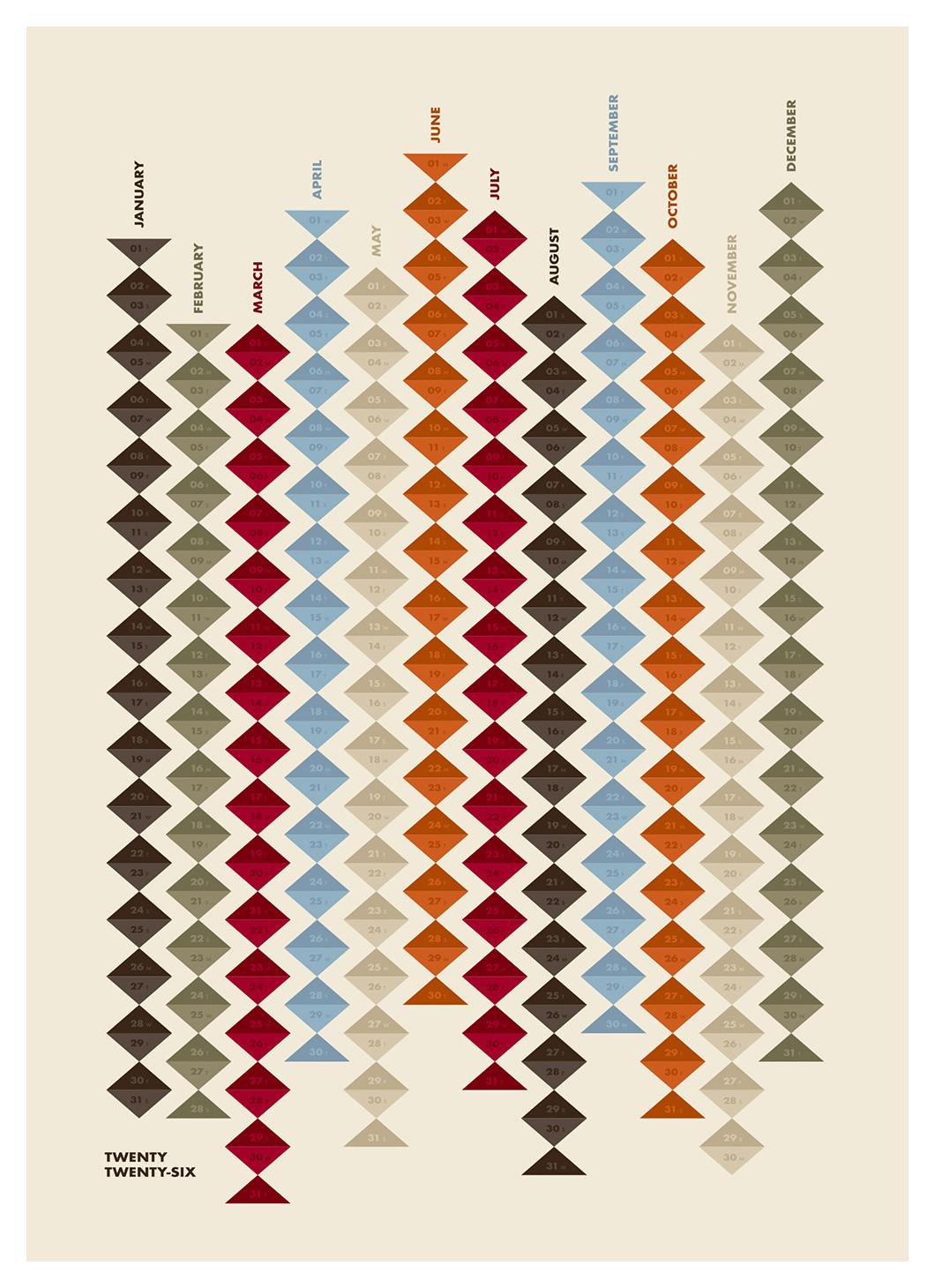 Prints - Twenty Twenty-Six Calendar Print (50x70 cm) - Calendars 2026