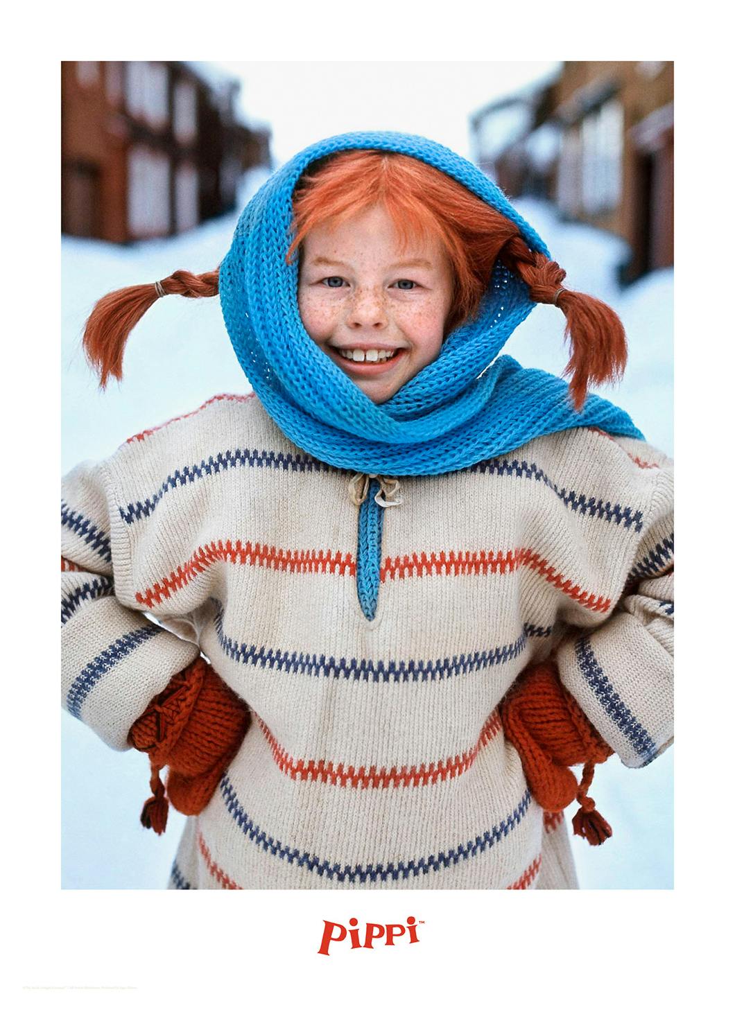 Pippi Longstocking in Winter Poster (50x70 cm)- Poster di Astrid Lindgren