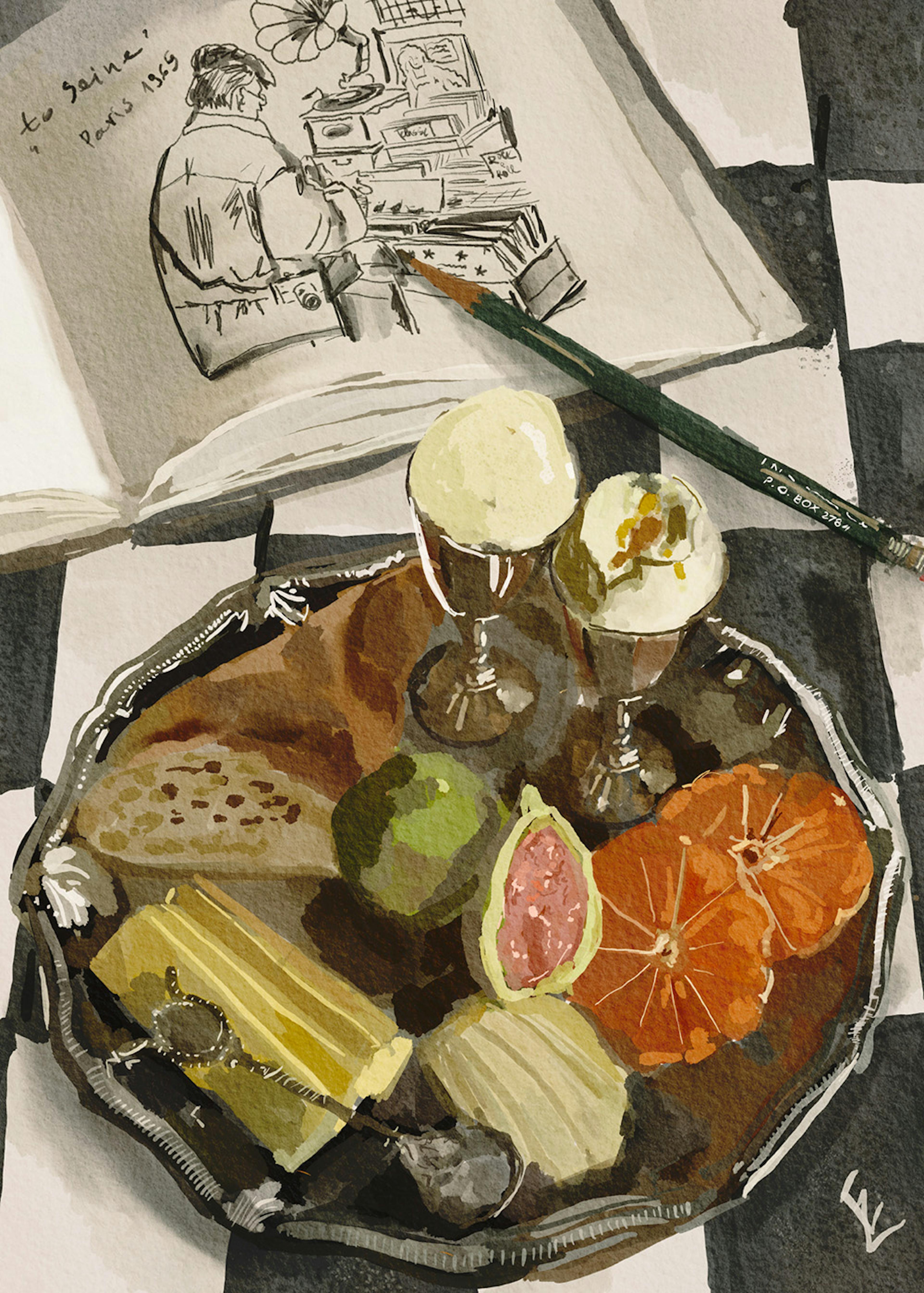 Ekaterina Zagorska - Parisian Breakfast Poster 0