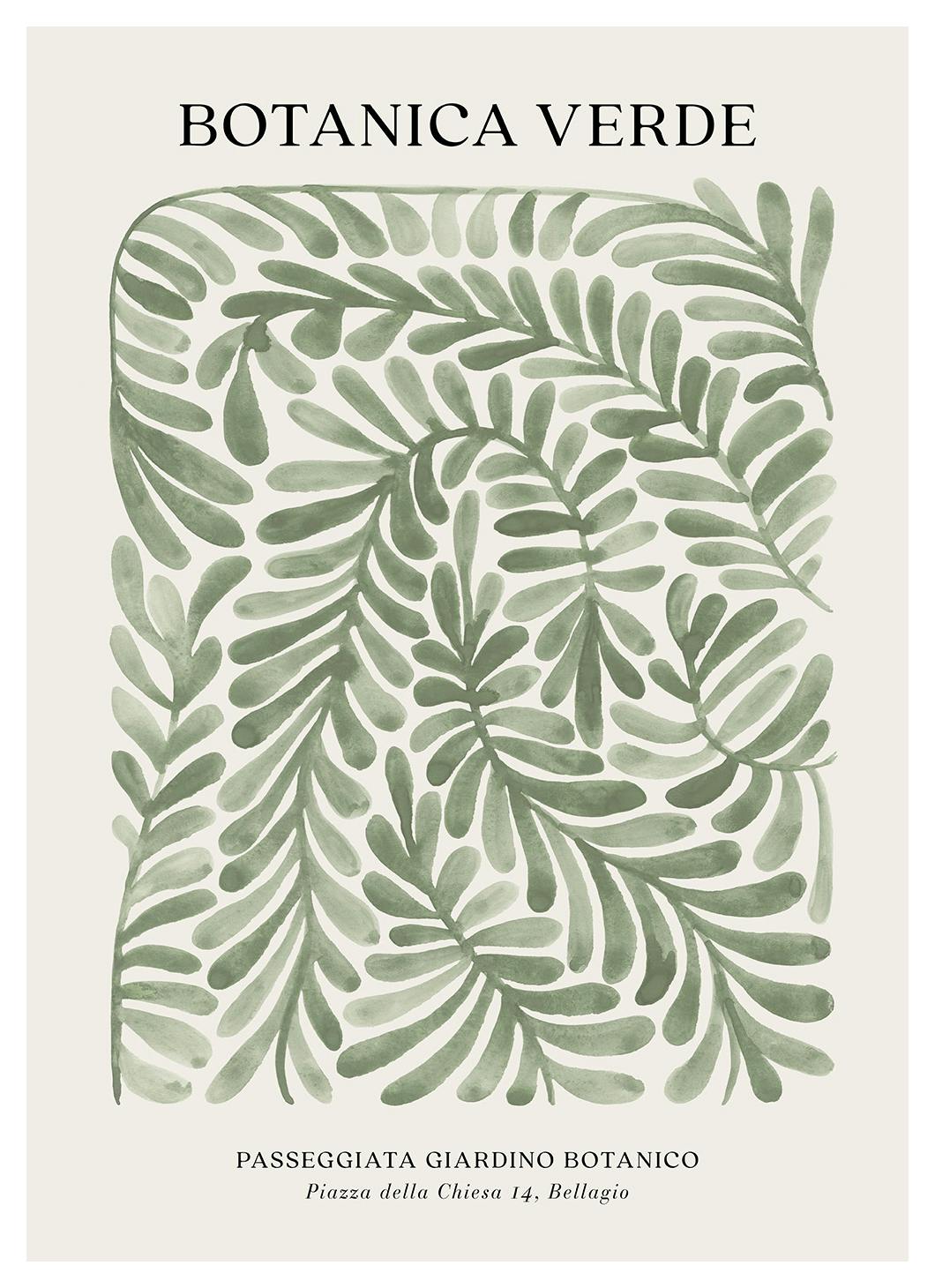 Botanica Verde Plakat (70x100 cm)- Obrazy akwarelowe