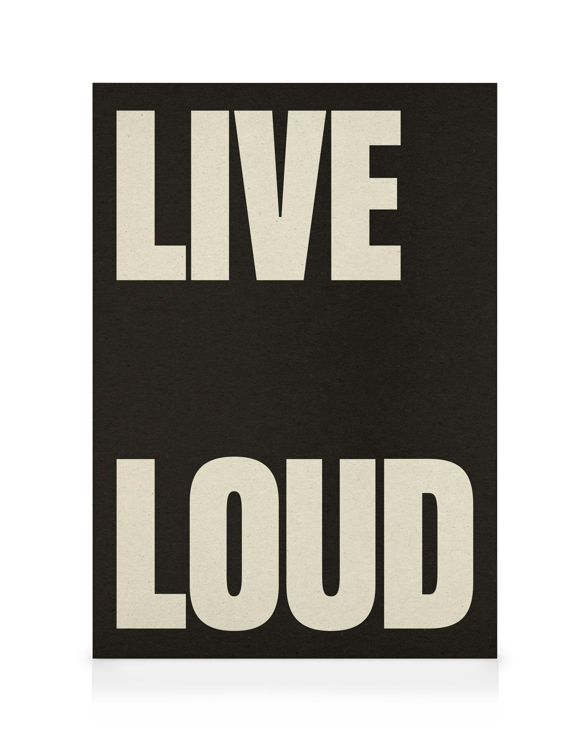 Canvas Prints Live Loud Canvas print (70x100 cm - Oak Frame)