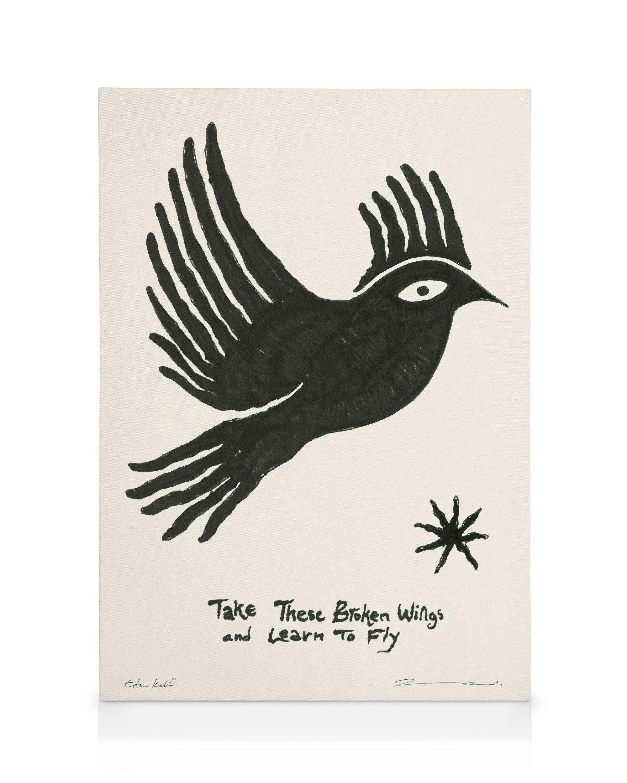 Canvas Prints Eden Kalif - Learn to Fly Canvas print (70x100 cm - Oak Frame)