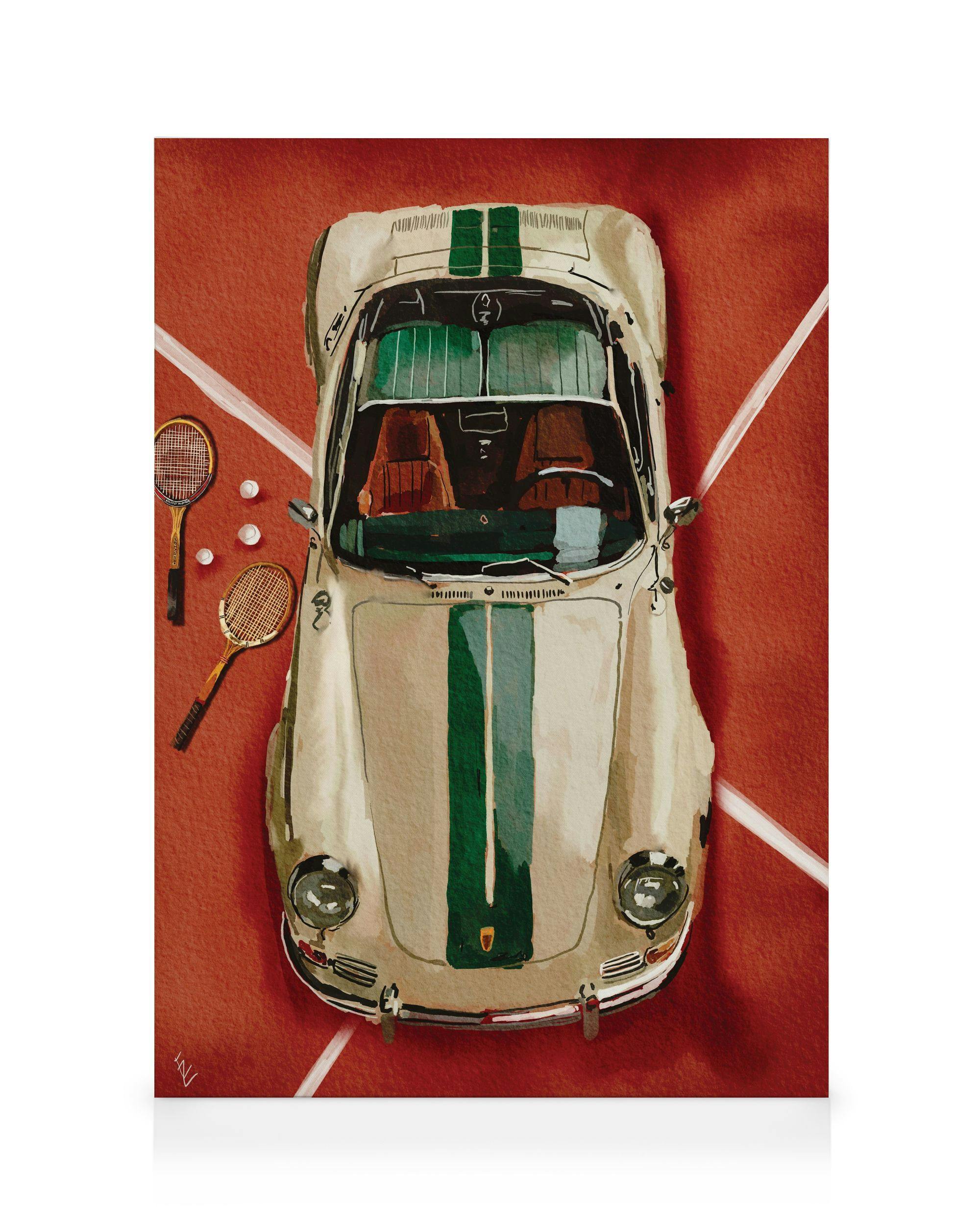 Leinwandbilder Ekaterina Zagorska - Tennis Club Leinwandbild (70x100 cm - Holzrahmen schwarz)