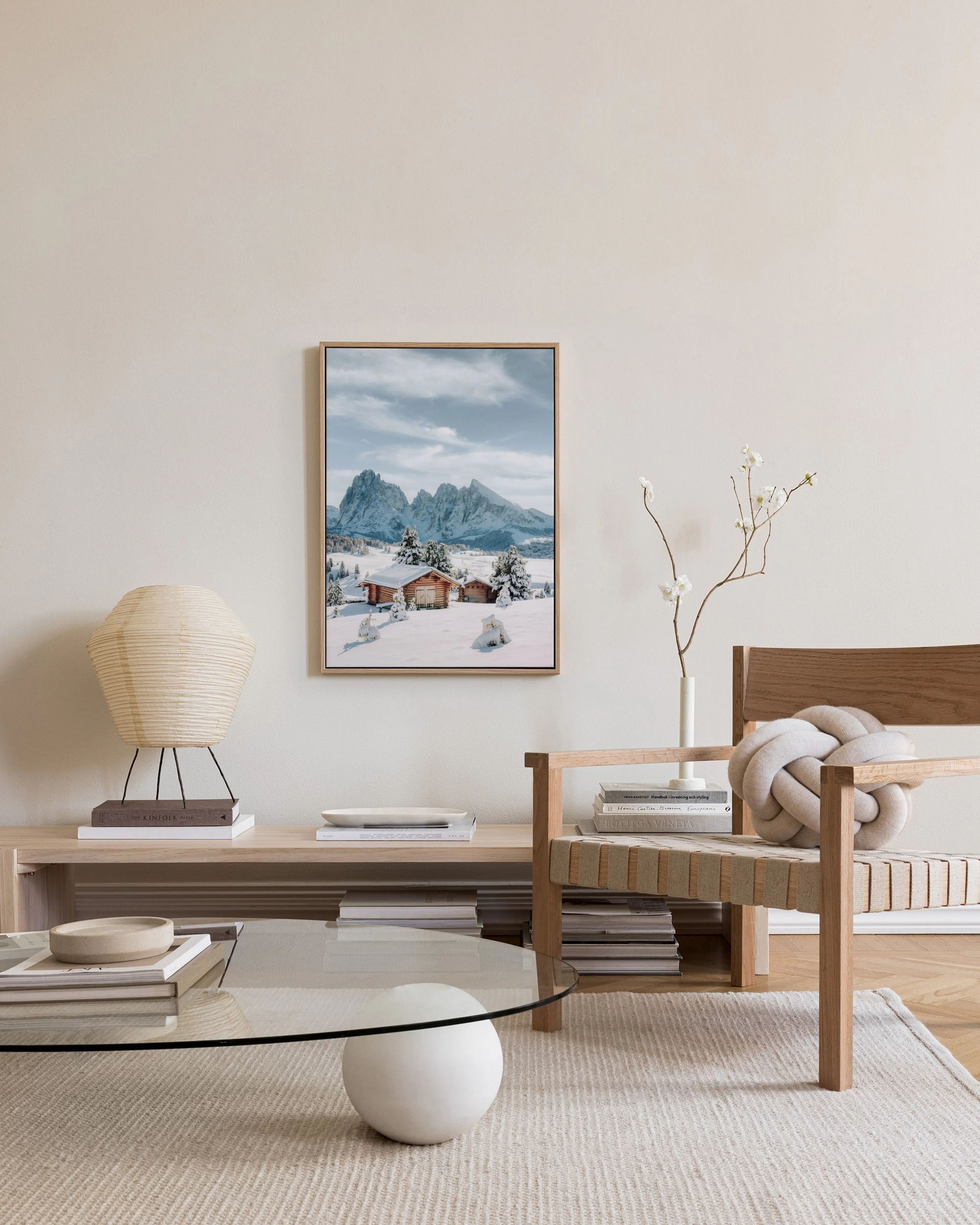 Tranh Thiên Nhiên Snowy Seiser Alm Canvas print