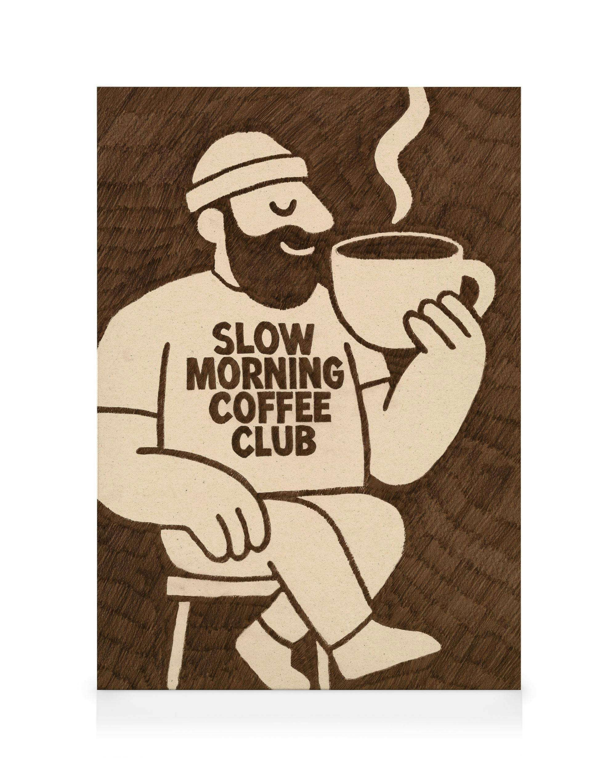 Canvas Prints Slow Morning Coffee Club Canvas print (70x100 cm)