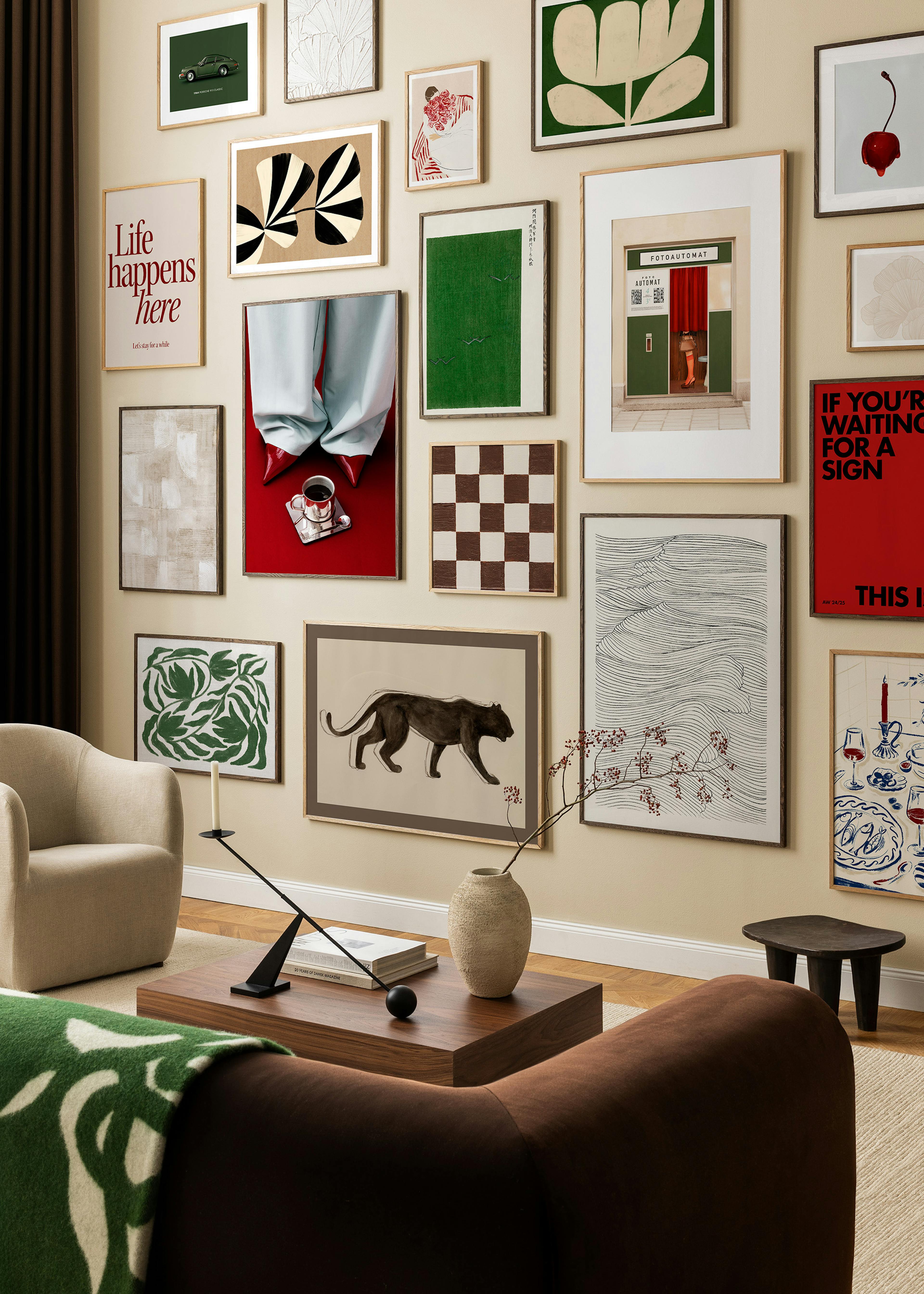 Curated Art gallery wall