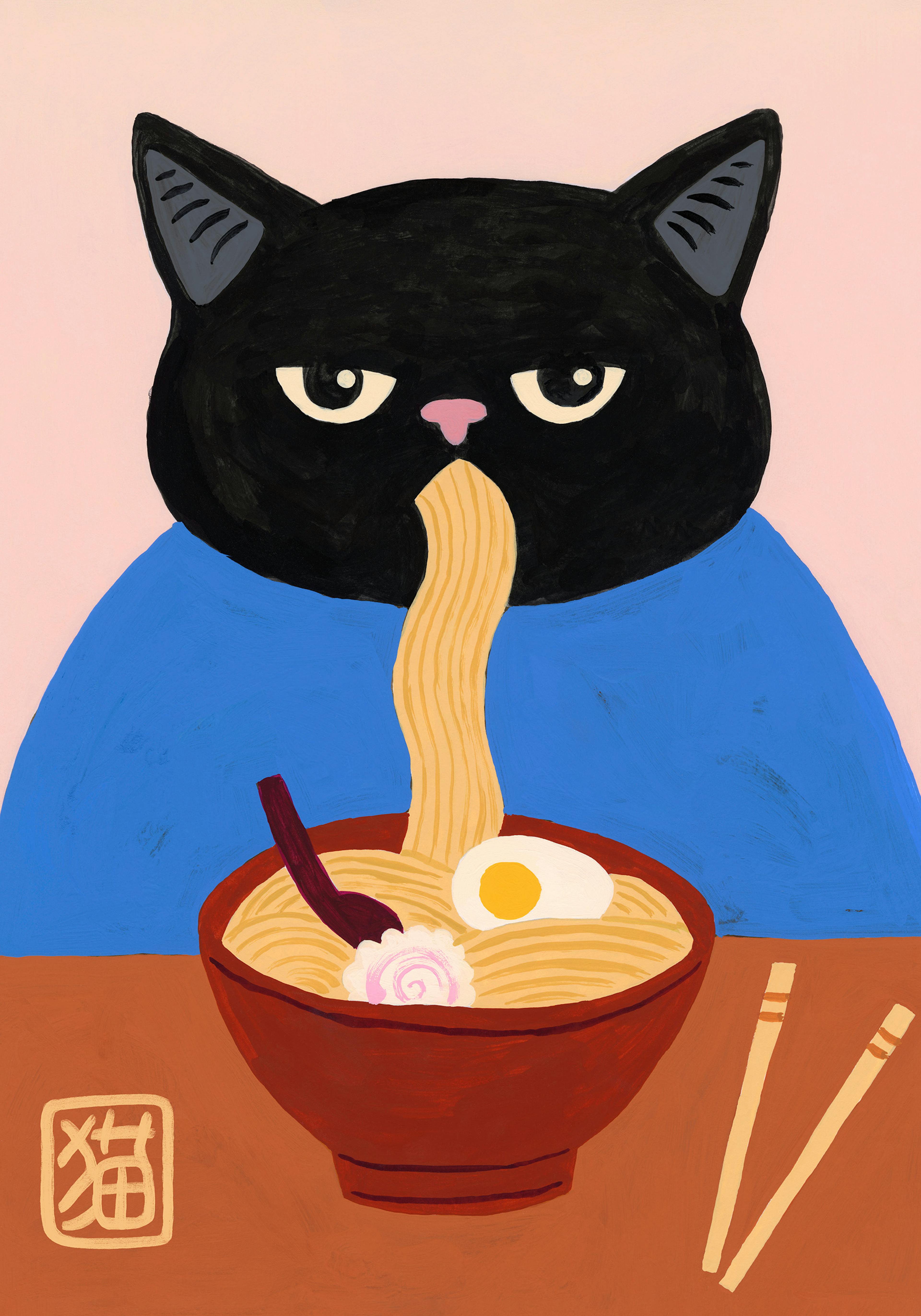 Meowmen Dinner Print 0