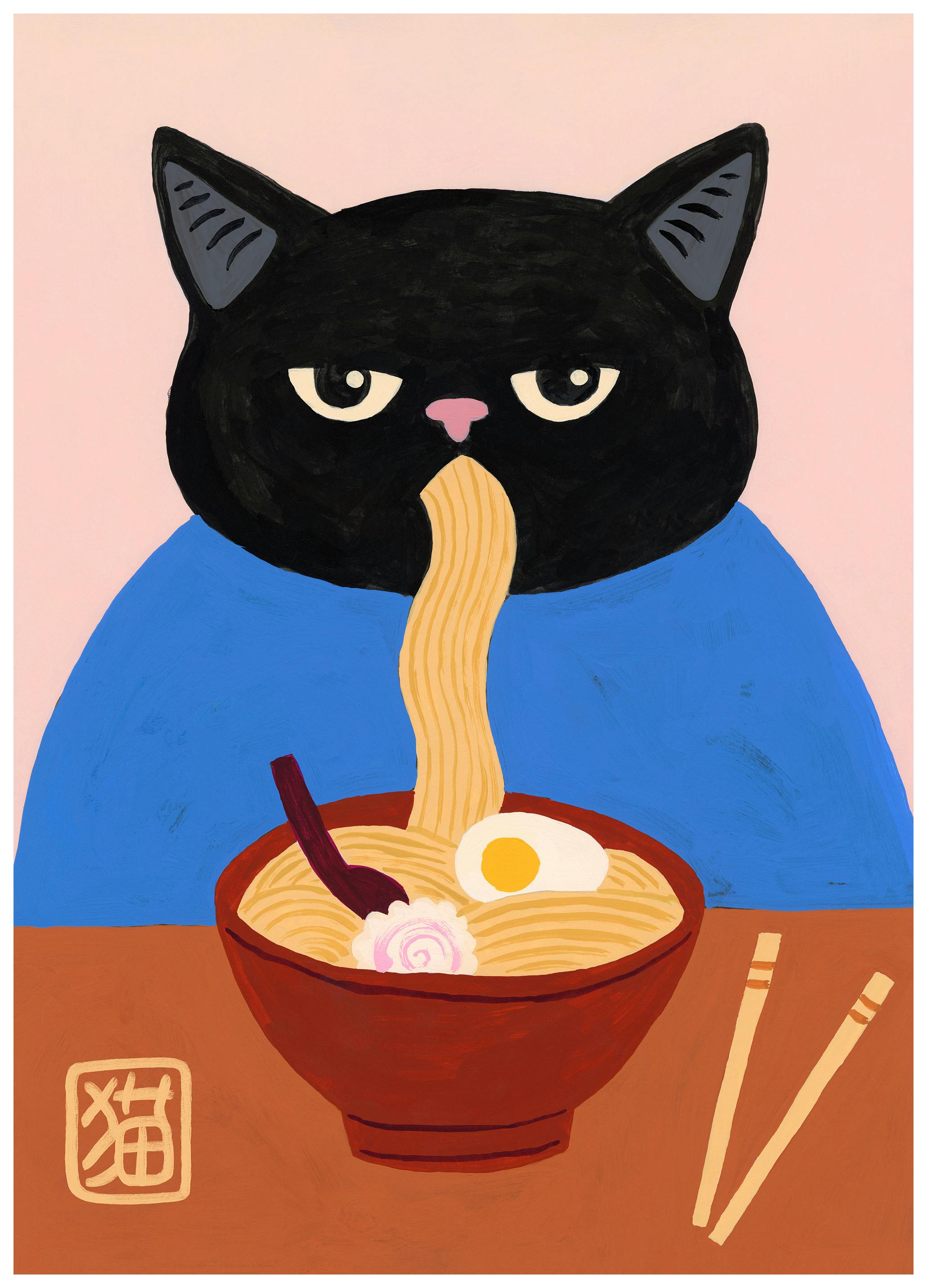 Meowmen Dinner Print (13x18 cm)