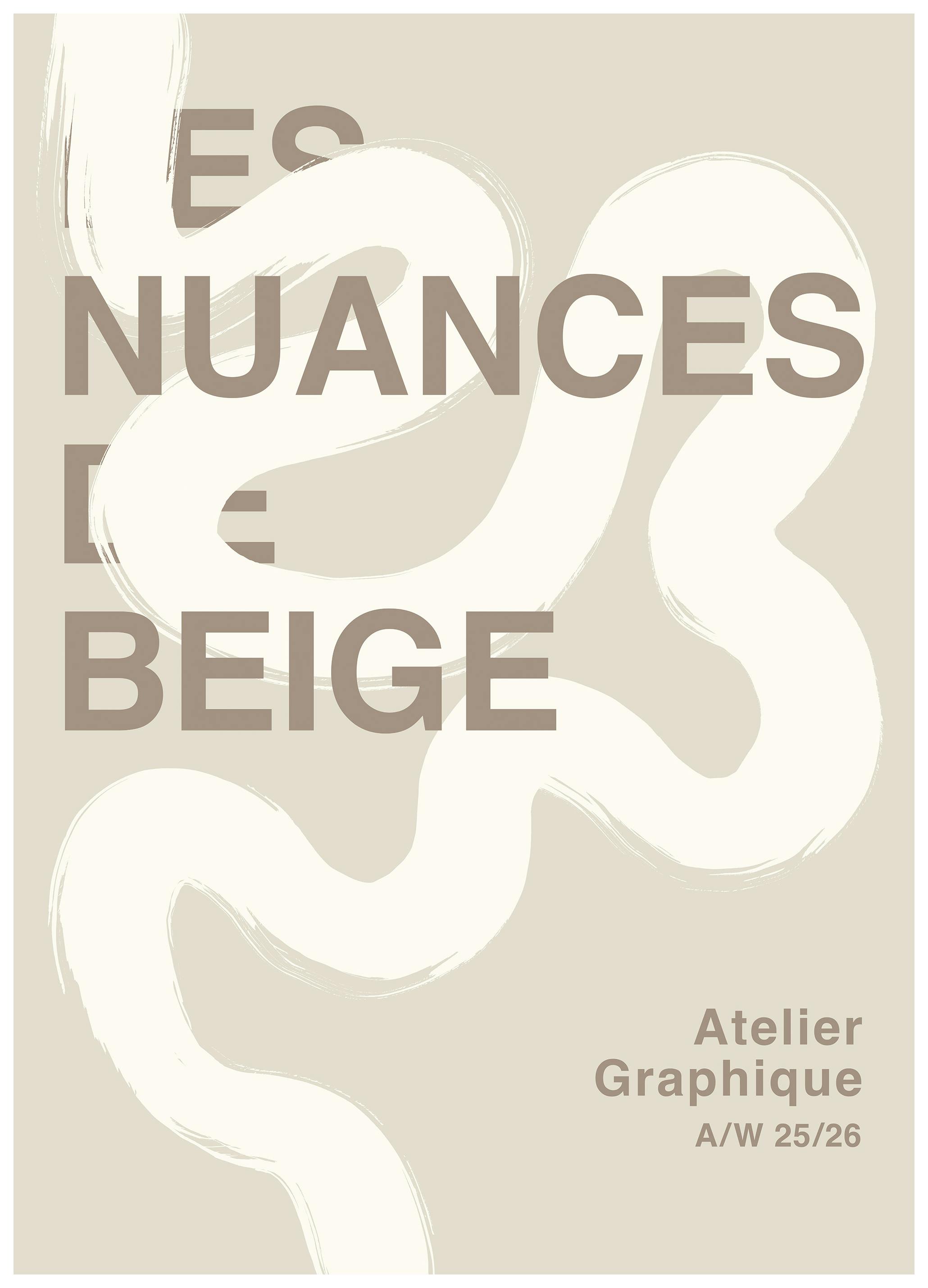 Les Nuances de Beige Poster (21x30 cm)