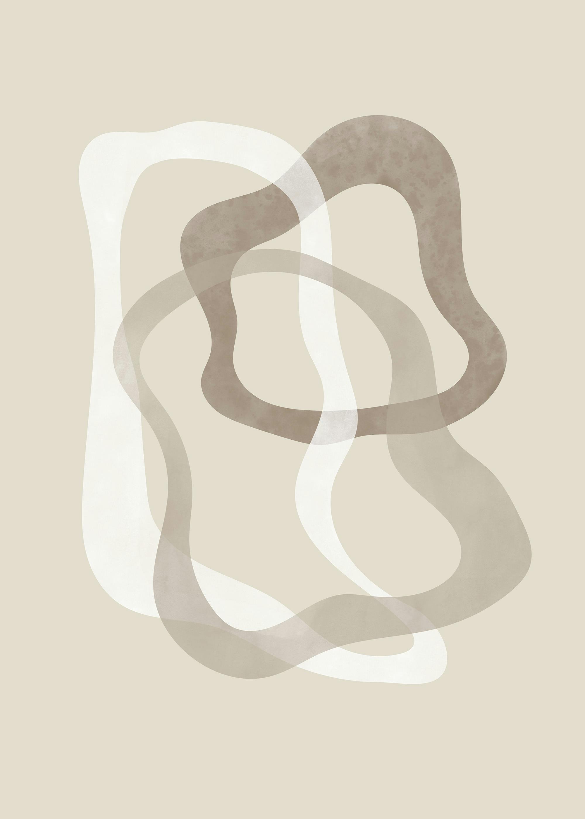 Abstract Brown Shapes No2 Poster 0